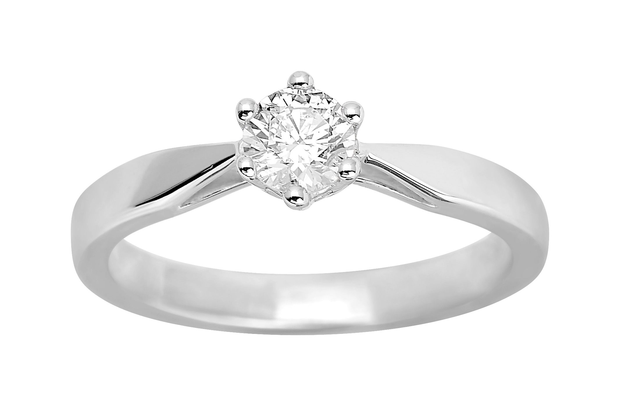 Solitaire Diamant  0.40ct GH-SI Or 18 Carats