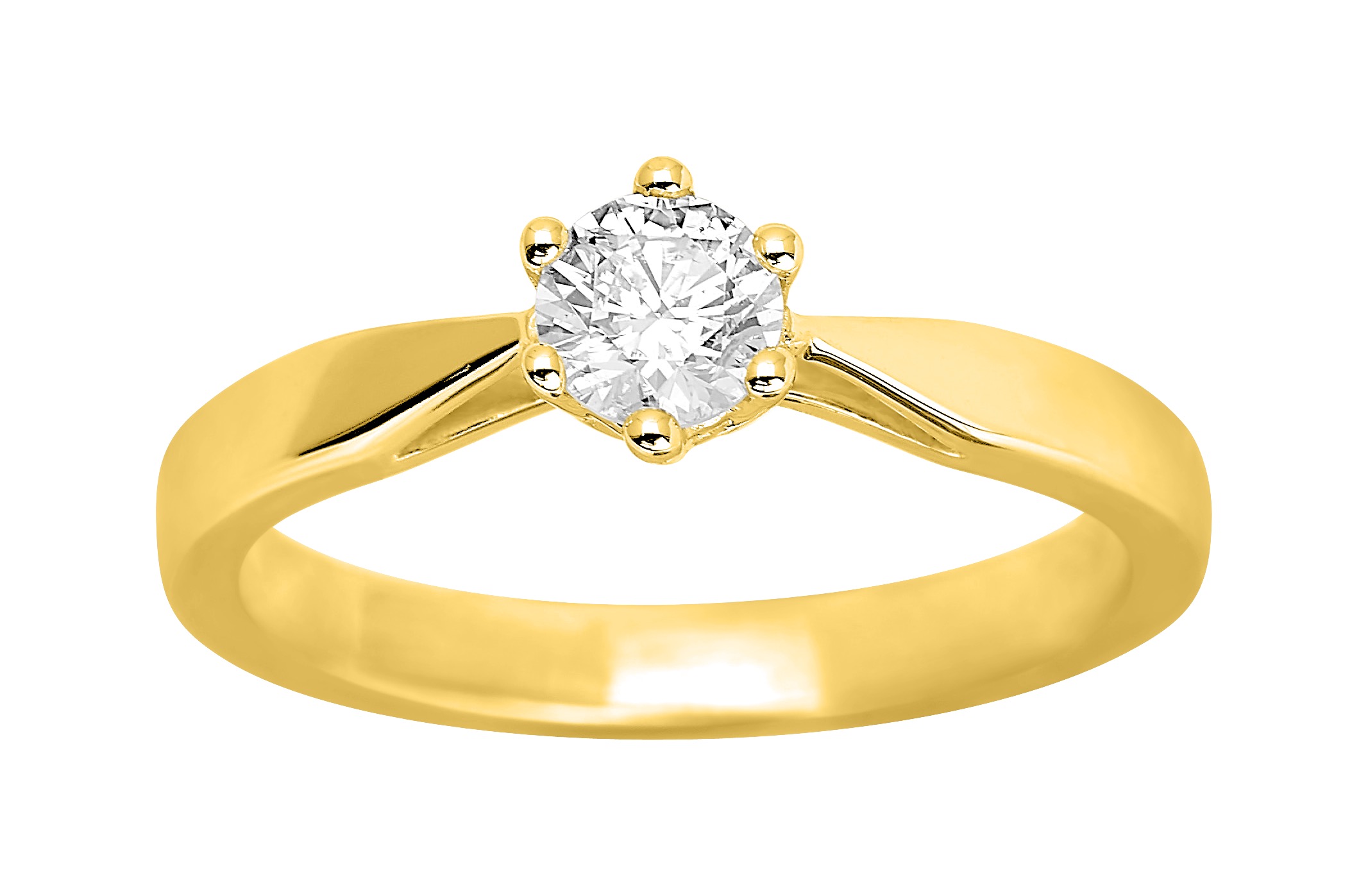 Solitaire Diamant 0.40ct GH-P1 Or 18 Carats
