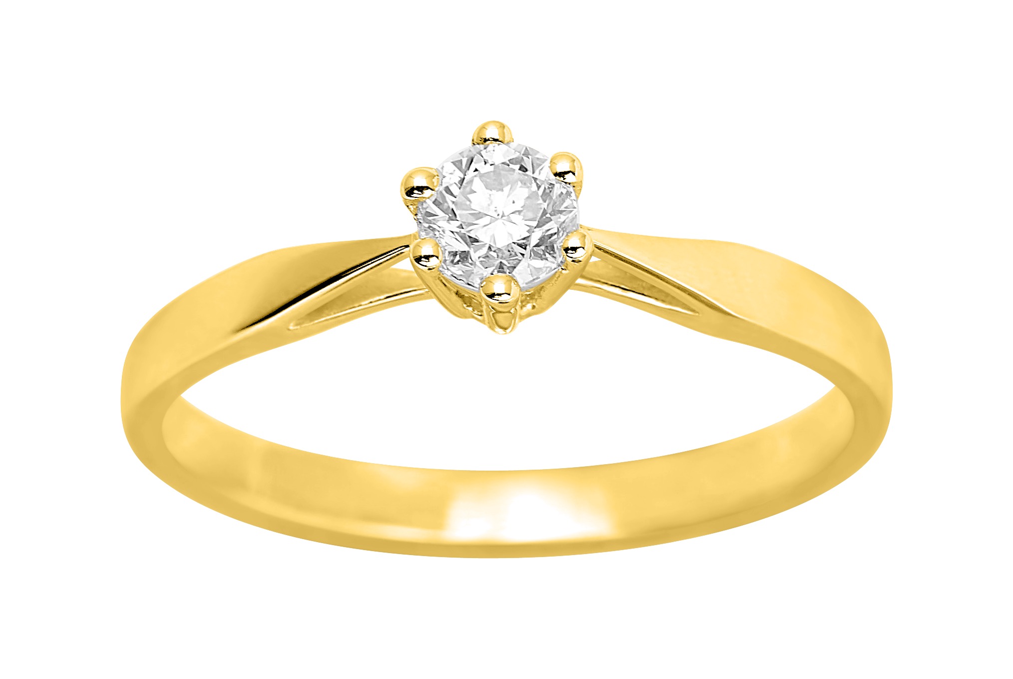 Solitaire Diamant  0.23ct GH-P1 Or 18 Carats