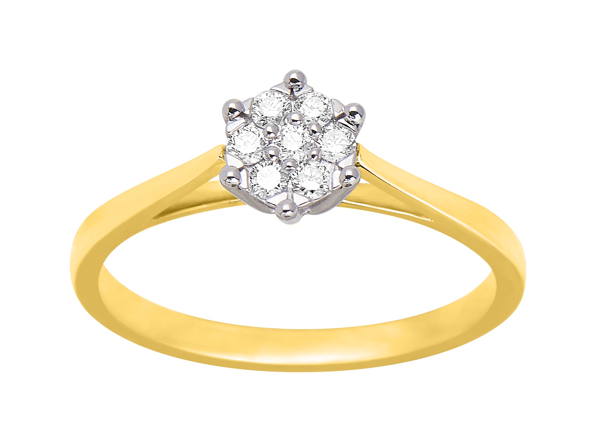 Bague Diamant 0.14ct GH-P1 Or 18 Carats