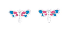 Boucle d\'oreilles clou laqué en Argent