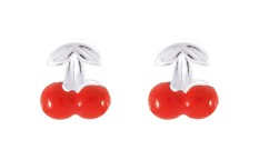 Boucle d\'oreilles clou laqué en Argent