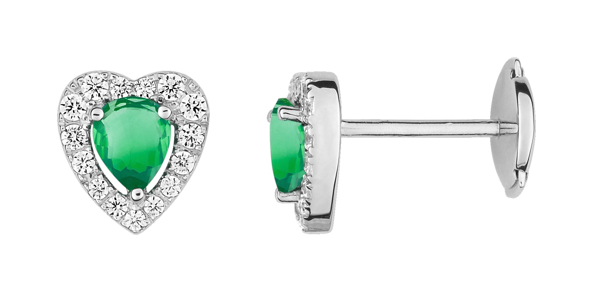 Boucle d\'oreilles Pierre précieuse & Diamant 0.25ct GH-SI Or 18 carats