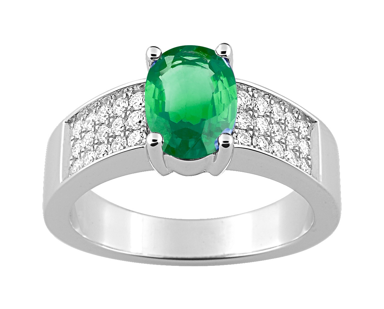 Bague Pierre précieuse & Diamant 0.33ct GH-SI Or 18 carats
