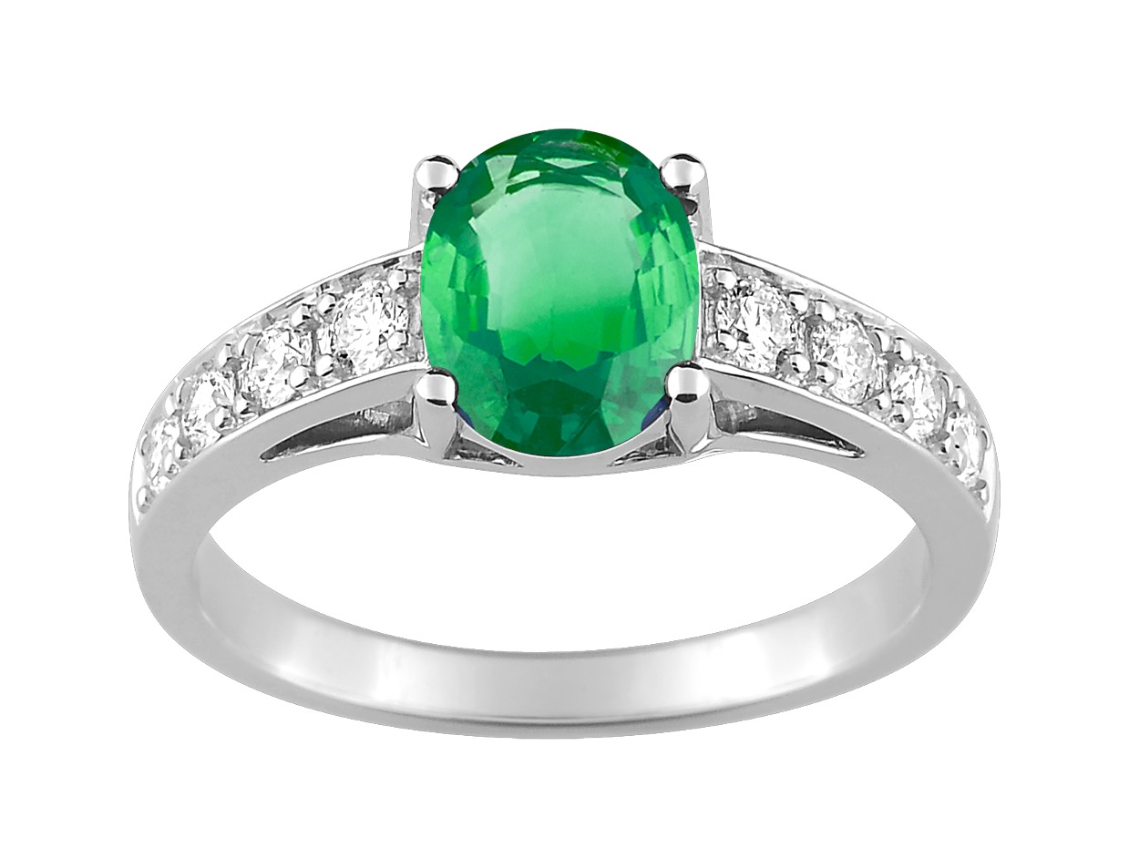 Bague Pierre précieuse & Diamant 0.33ct GH-SI Or 18 carats
