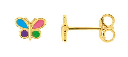 Boucles D\'oreilles Clou Enfant Or 18 Carats