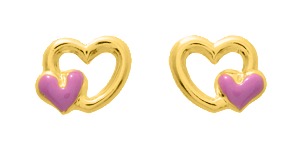 Boucles D\'oreilles Clou Enfant Or 18 Carats