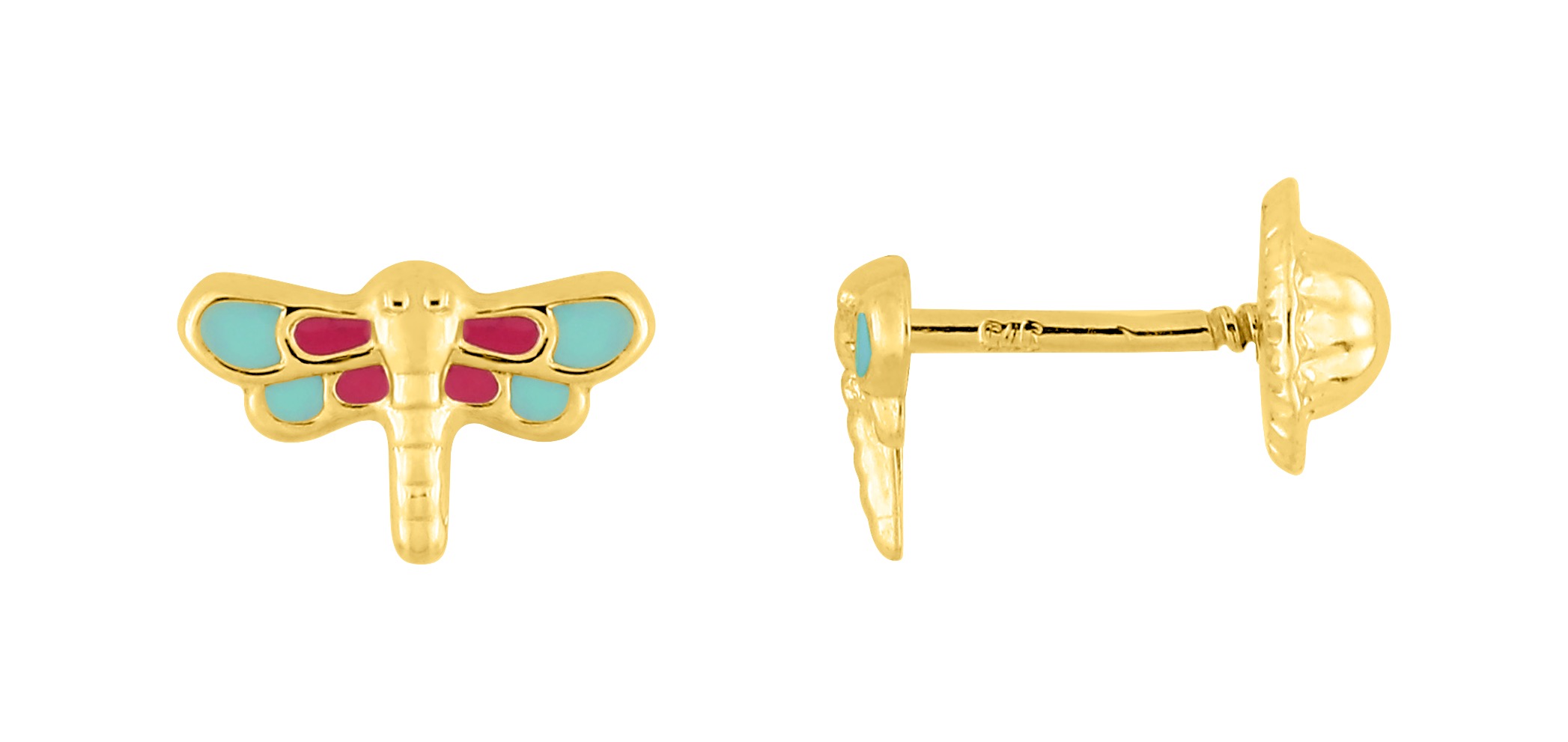 Boucles D\'oreilles Clou & Vis Enfant Or 18 Carats