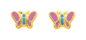 Boucles D\'oreilles Clou Enfant Or 18 Carats