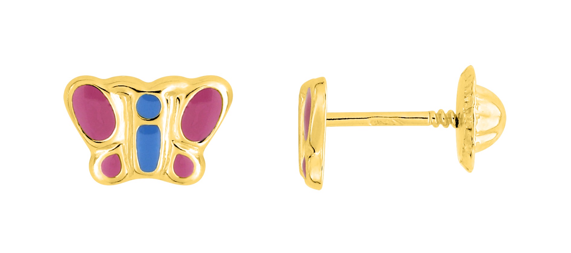 Boucles D\'oreilles Clou & Vis Enfant Or 18 Carats