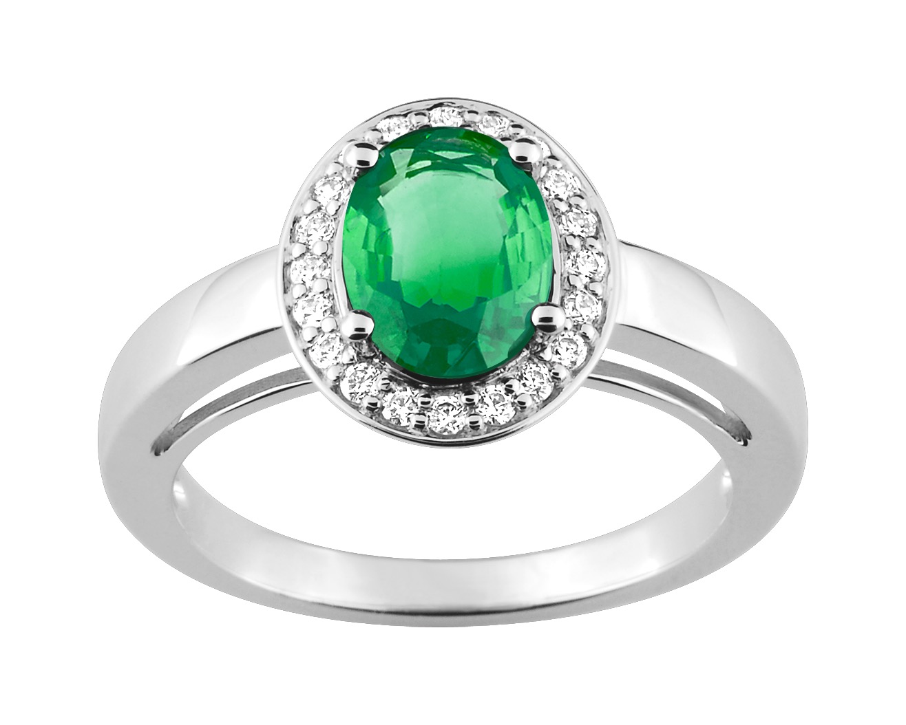Bague Pierre précieuse & Diamant 0.15ct GH-SI Or 18 carats