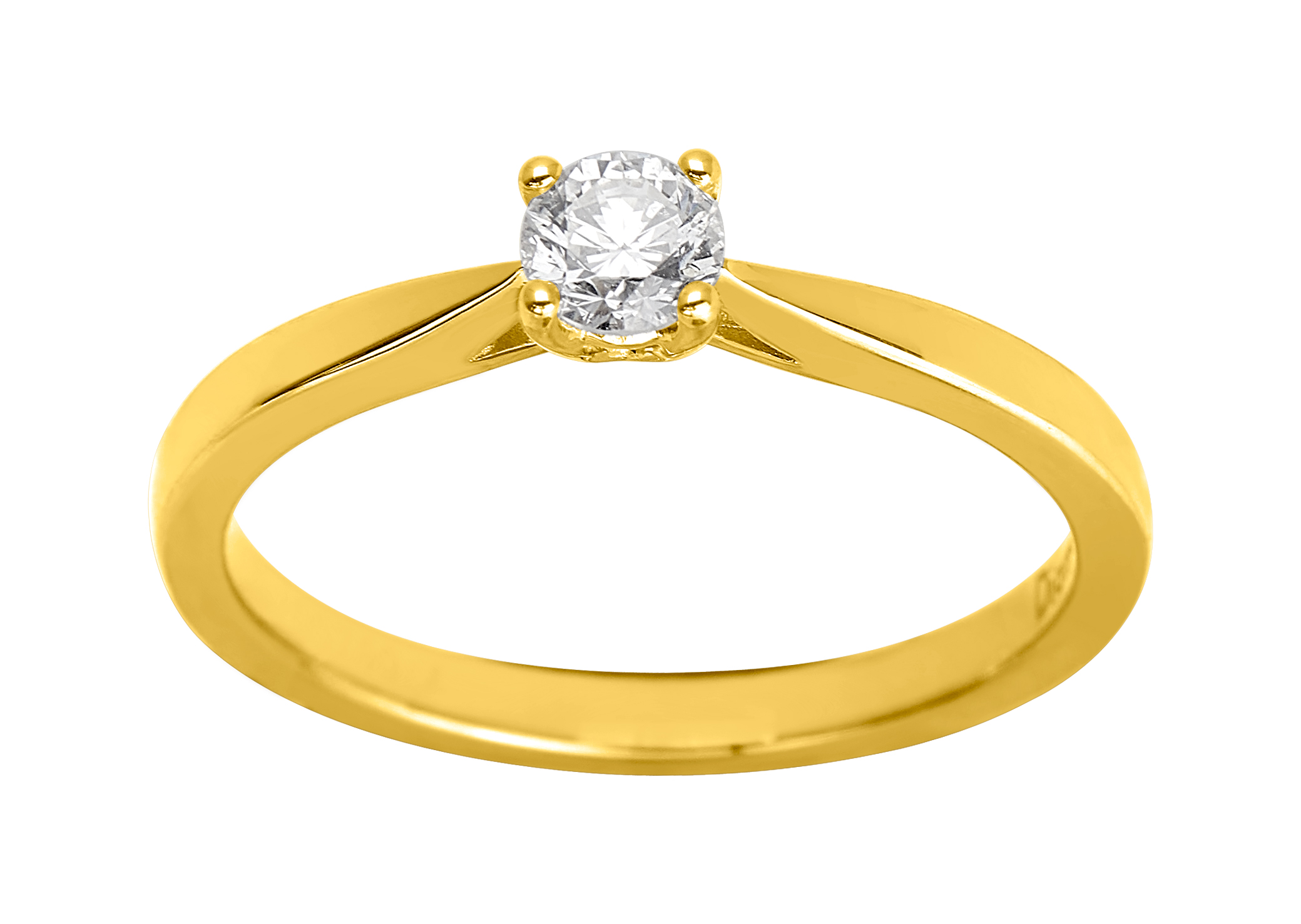 Solitaire Diamant 0.30ct Synthétique F-VS Or 18 Carats