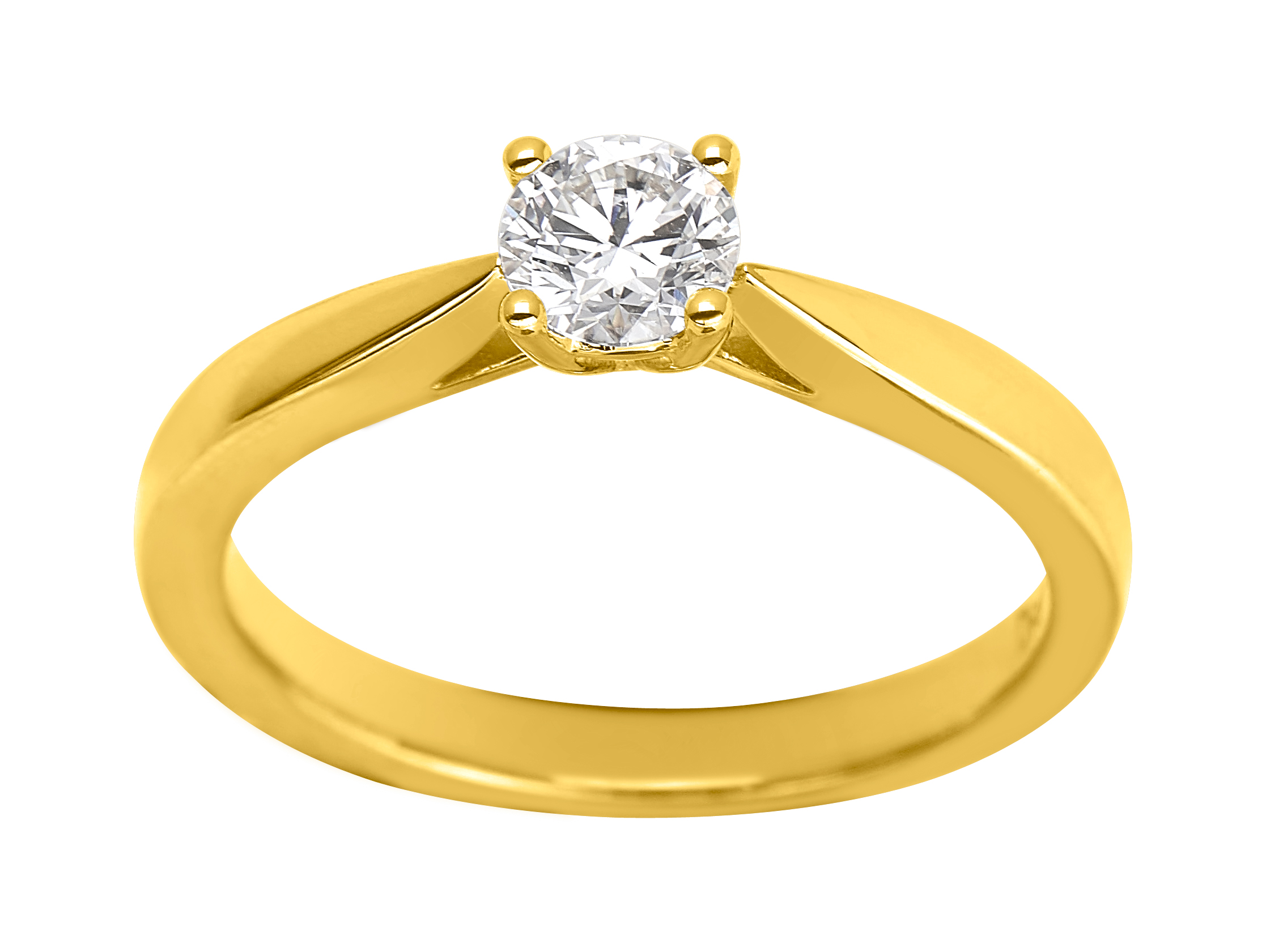 Solitaire Diamant 0.50ct Synthétique F-VS Or 18 Carats