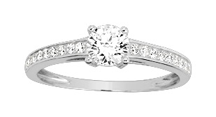 Solitaire Oxyde de Zirconium Or 18 Carats