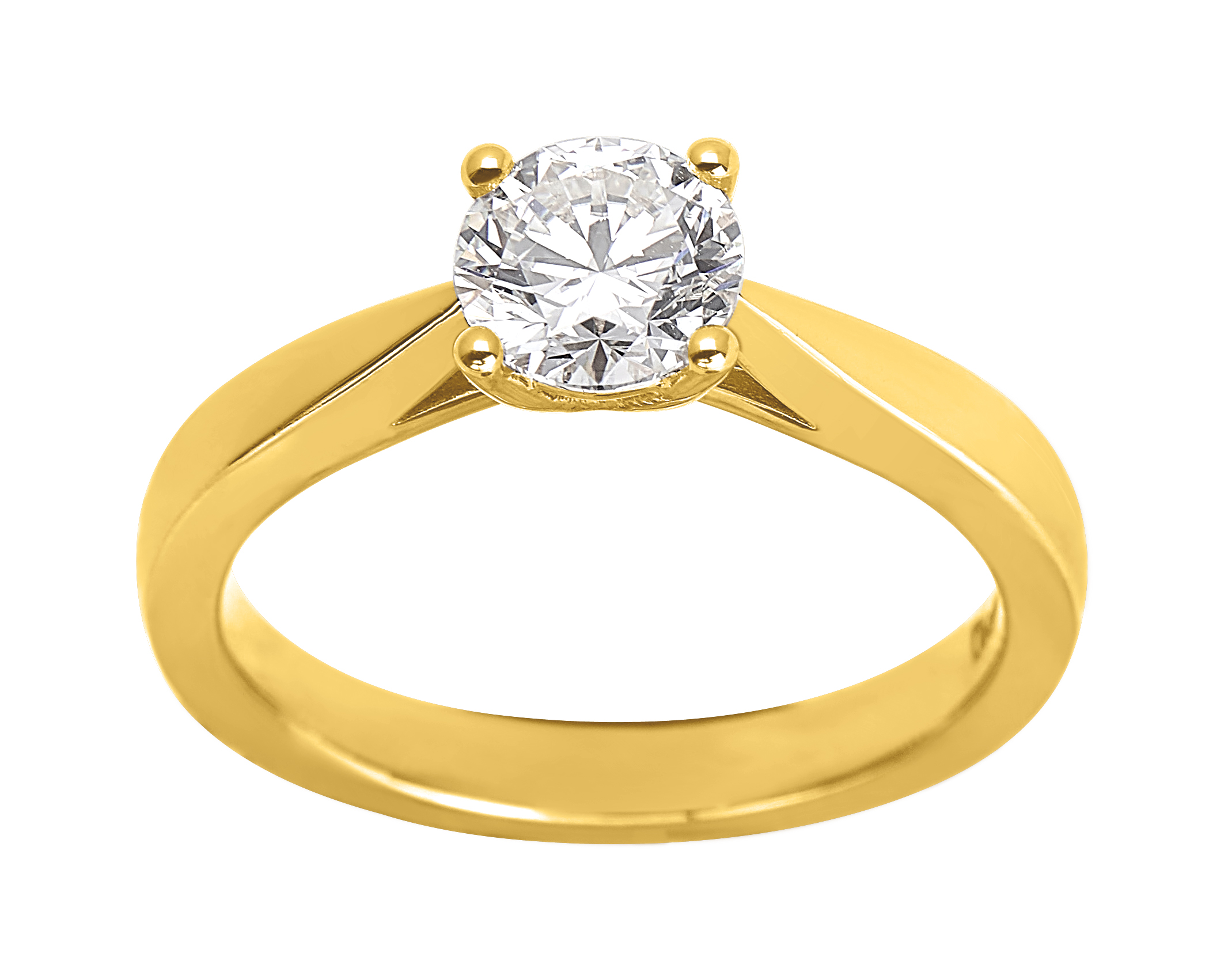 Solitaire Diamant 1.00ct Synthétique F-VS Or 18 Carats