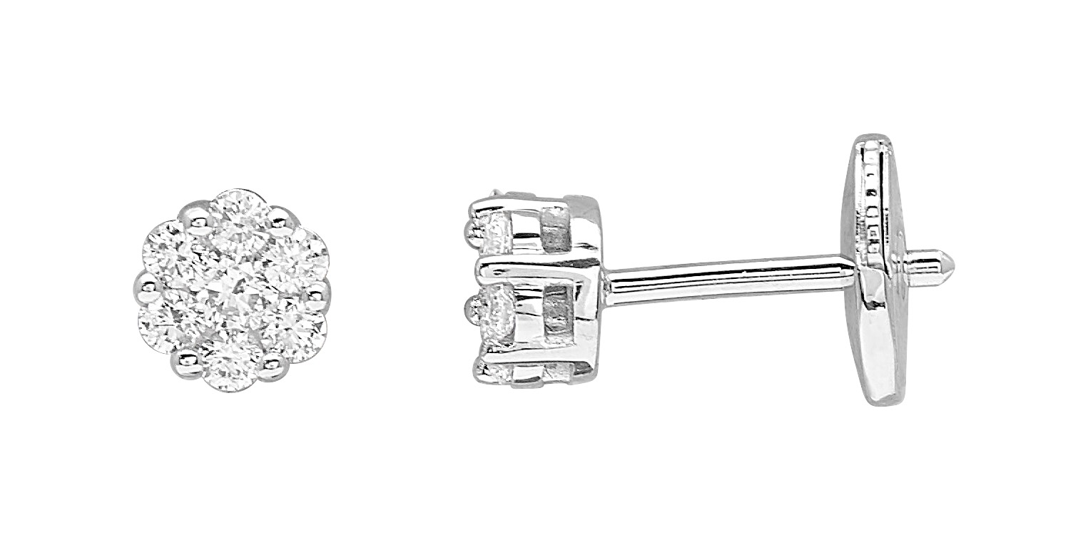 Boucles d\'oreilles Diamant  0.20ct GH-SI Or 18 Carats