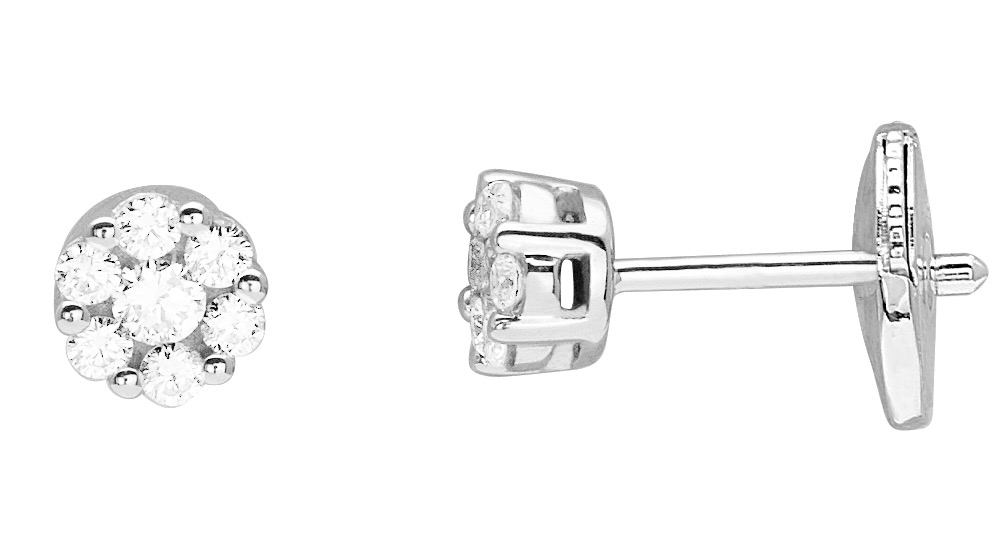 Boucles d\'oreilles Diamant 0.25ct  GH-SI Or 18 Carats