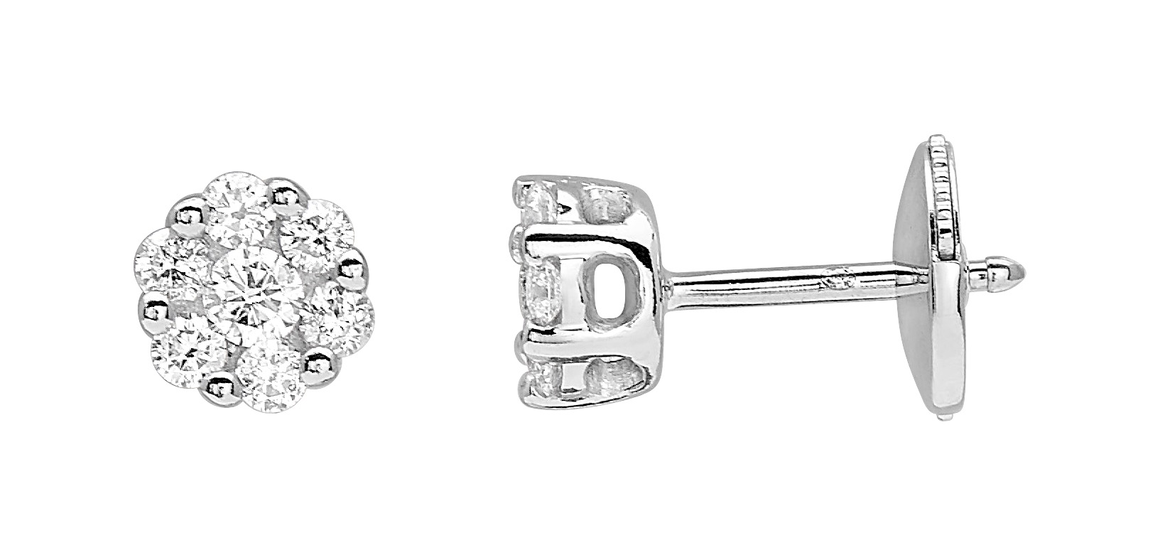 Boucles d\'oreilles Diamant 0.30ct GH-P1 Or 18 Carats