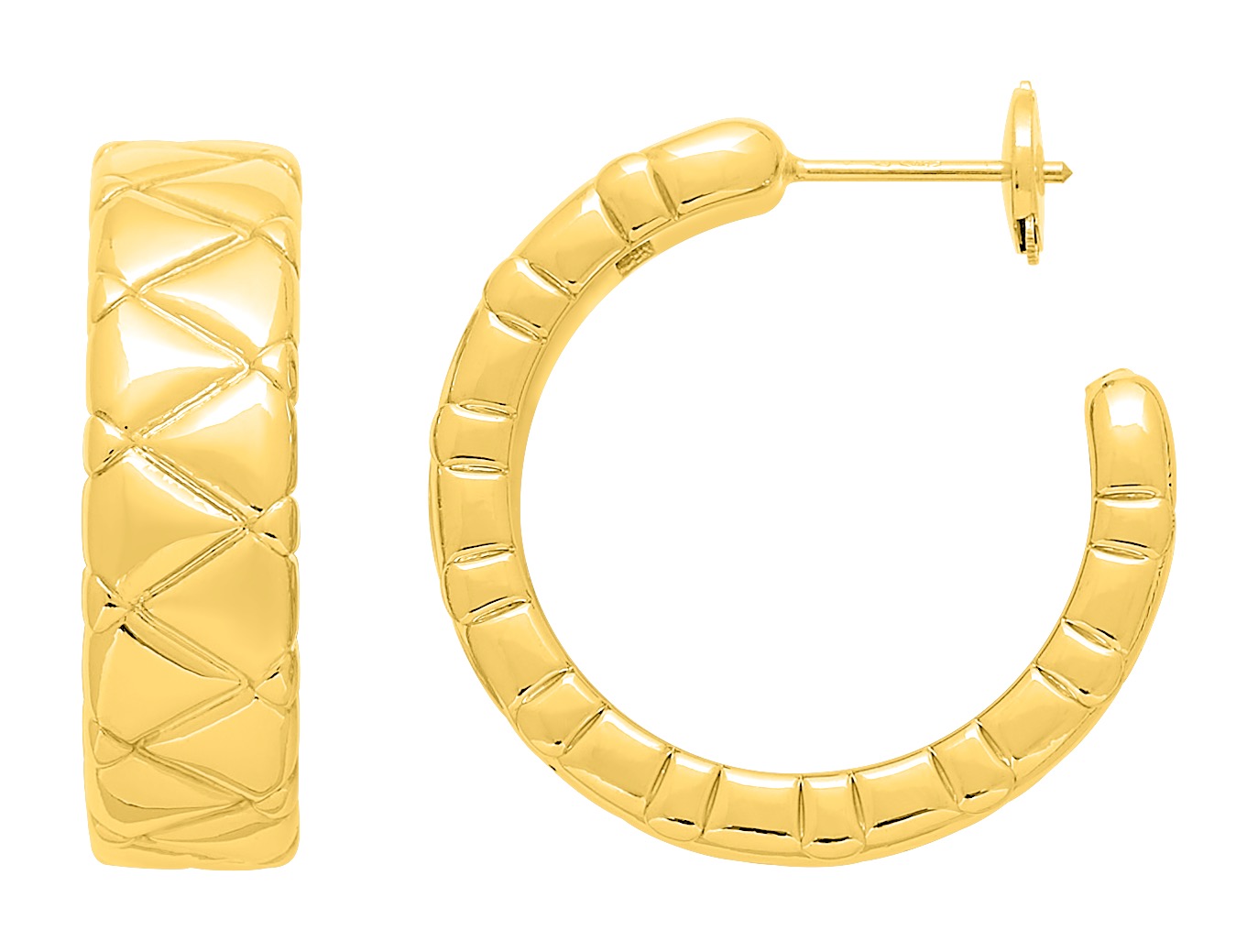 Boucle d\'oreilles Demi Créoles or 18 Carats