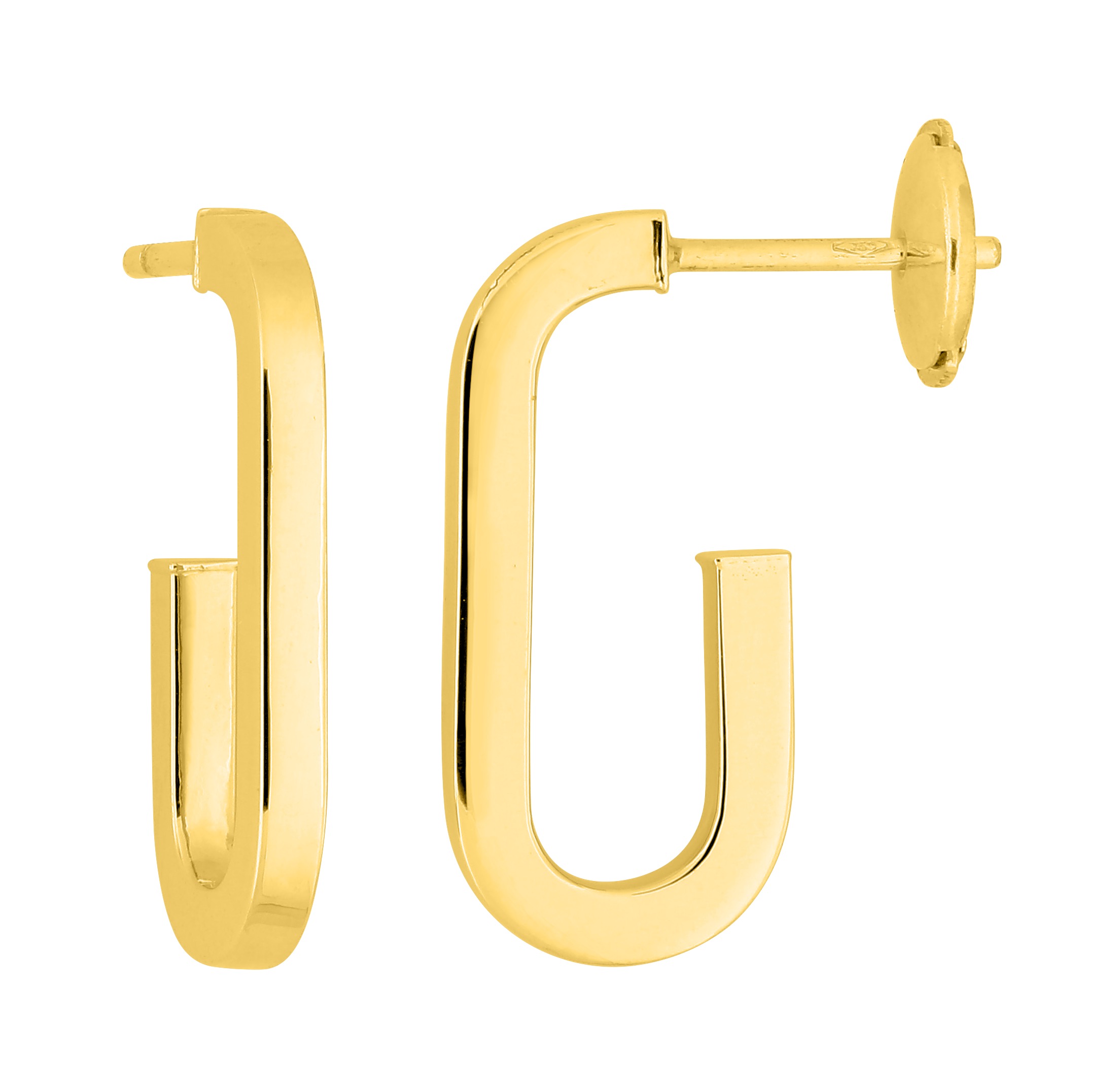 Boucle d\'oreilles Demi Créoles or 18 Carats