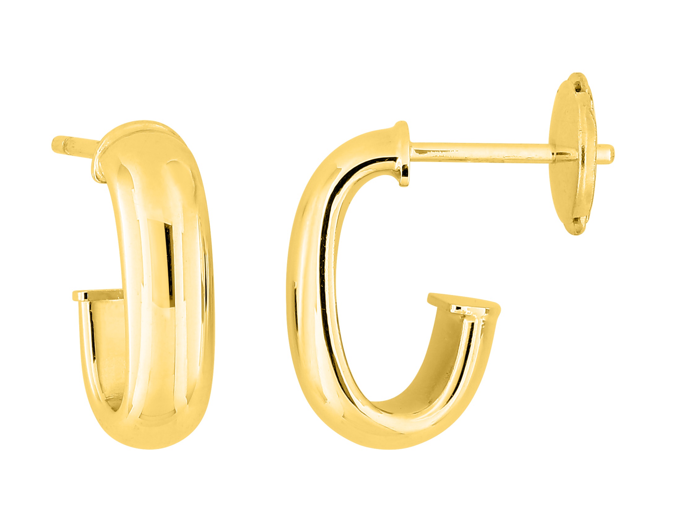 Boucle d\'oreilles Demi Créoles or 18 Carats