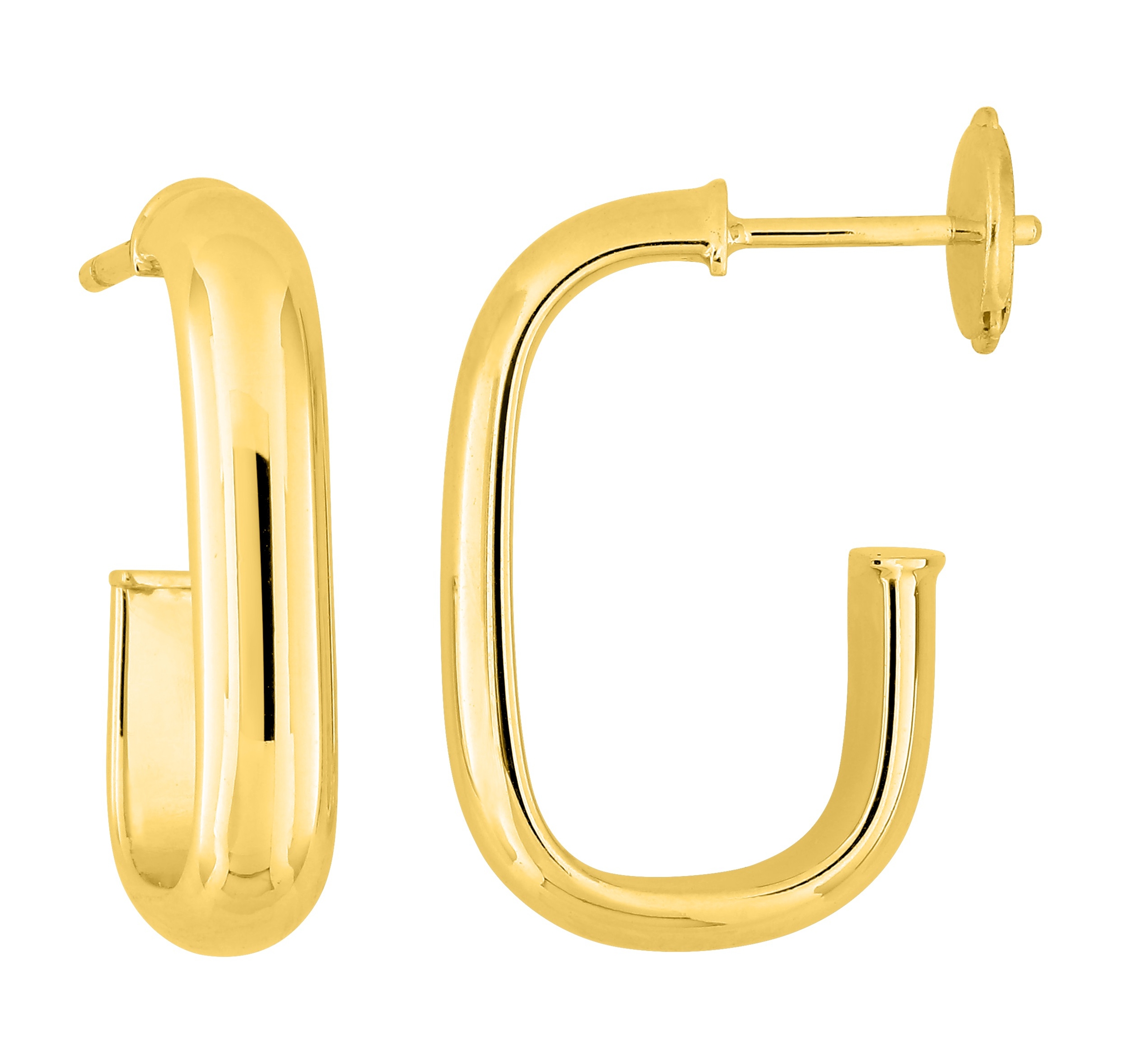 Boucle d\'oreilles Demi Créoles or 18 Carats