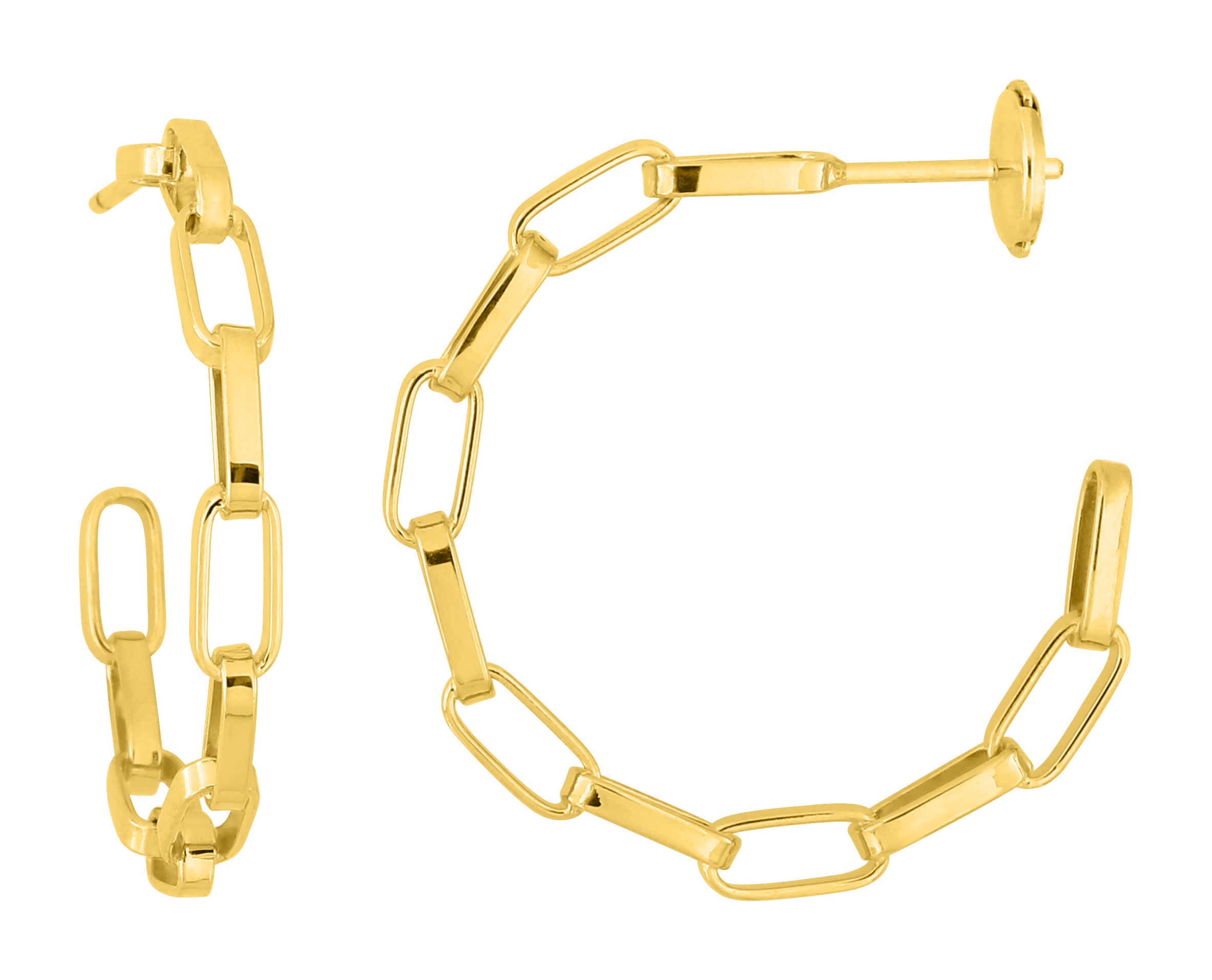 Boucle d\'oreilles Demi Créoles or 18 Carats