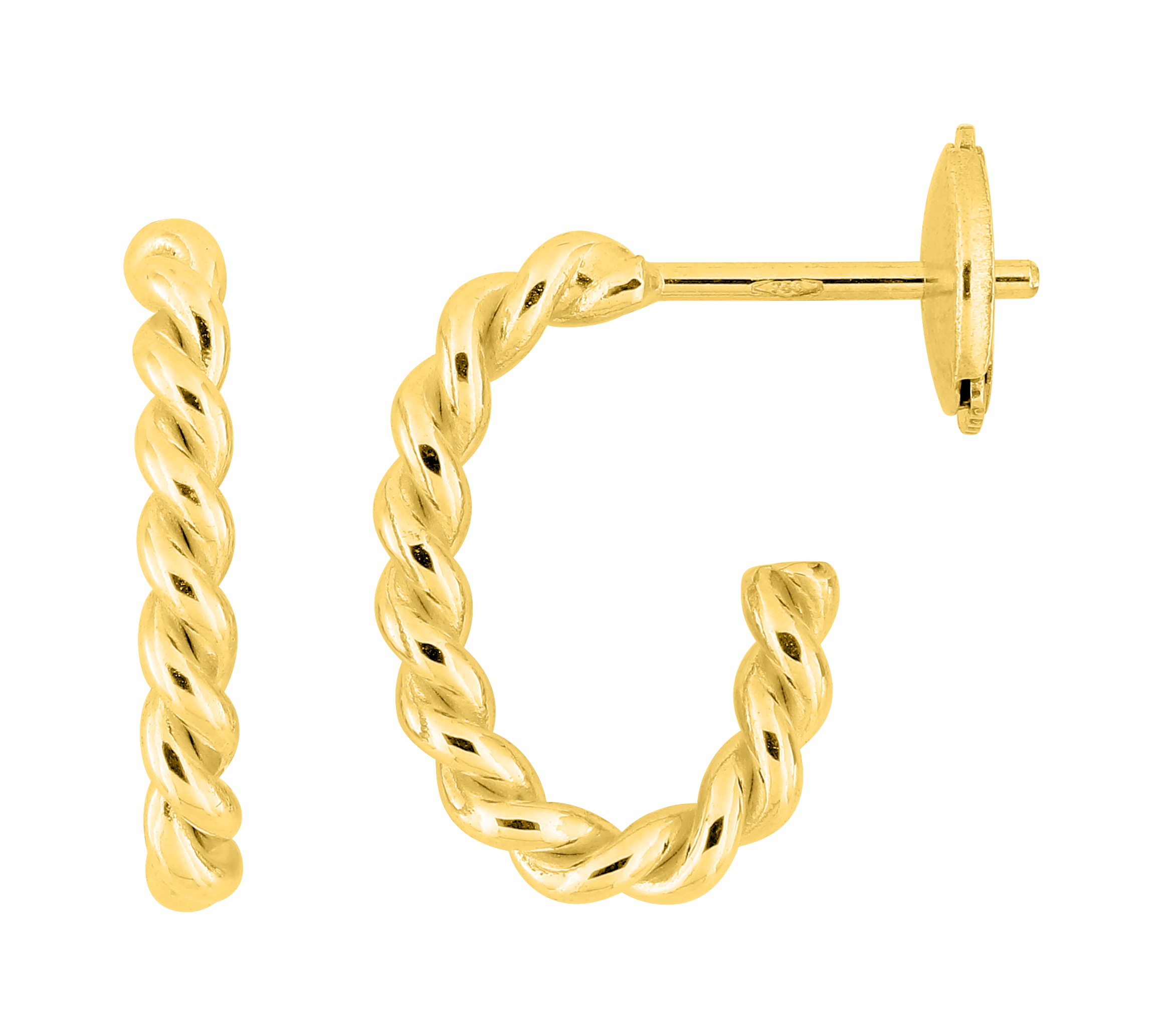 Boucle d\'oreilles Demi Créoles or 18 Carats