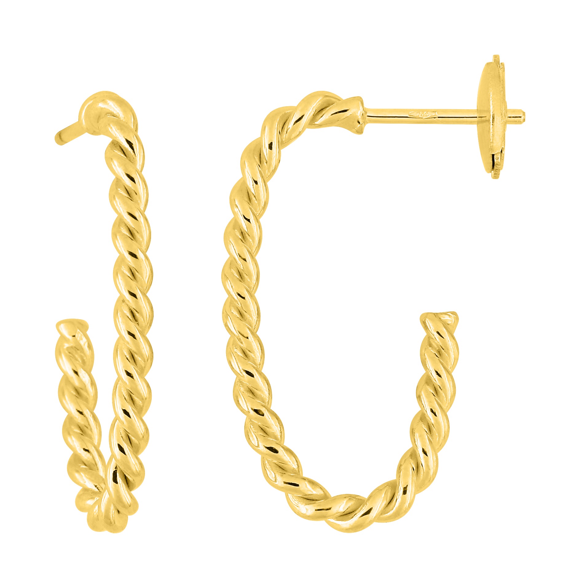Boucle d\'oreilles Demi Créoles or 18 Carats