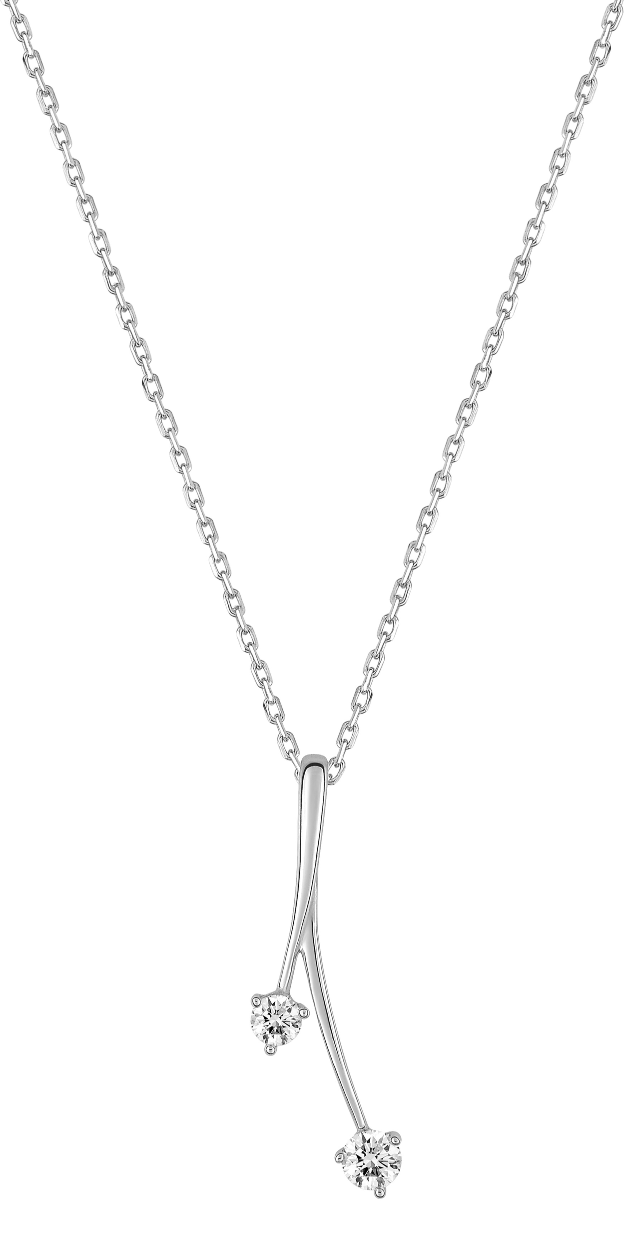 Collier Oxydes de Zirconium & Argent