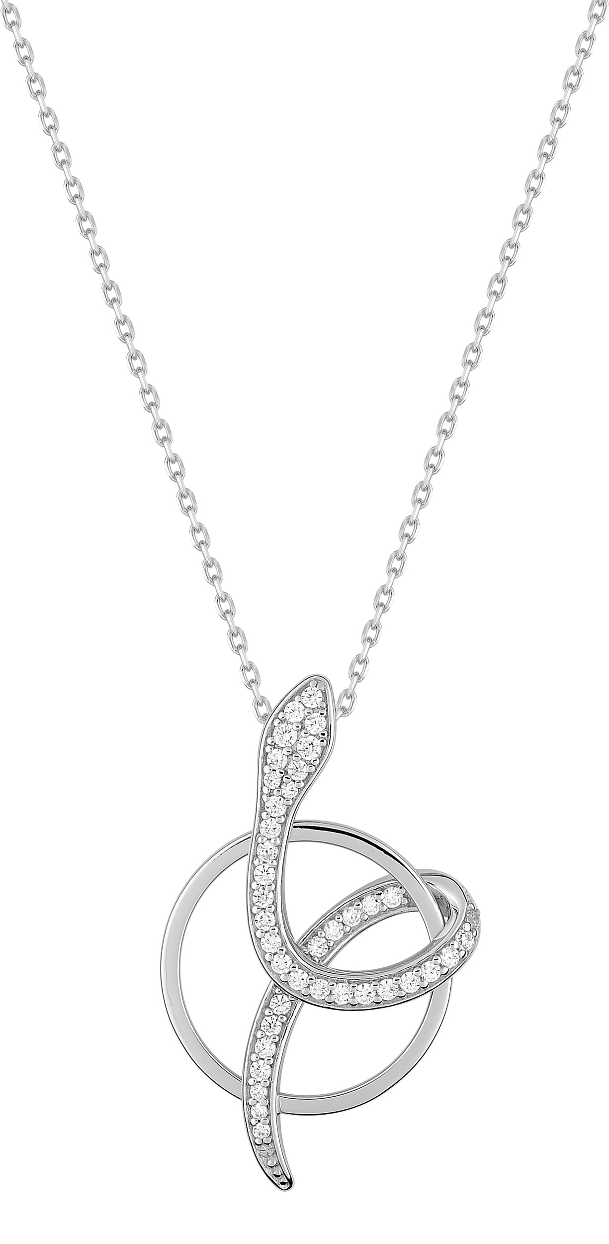 Collier Oxydes de Zirconium & Argent