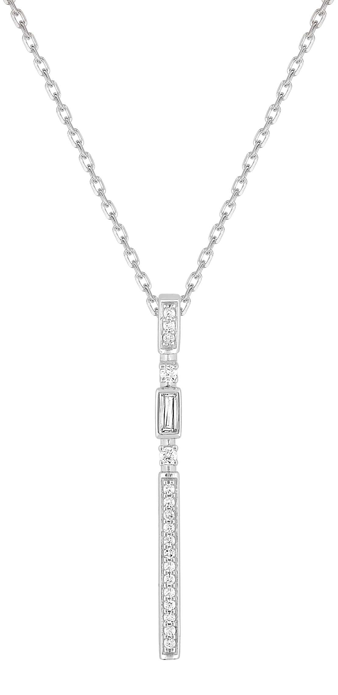 Collier Oxydes de Zirconium & Argent