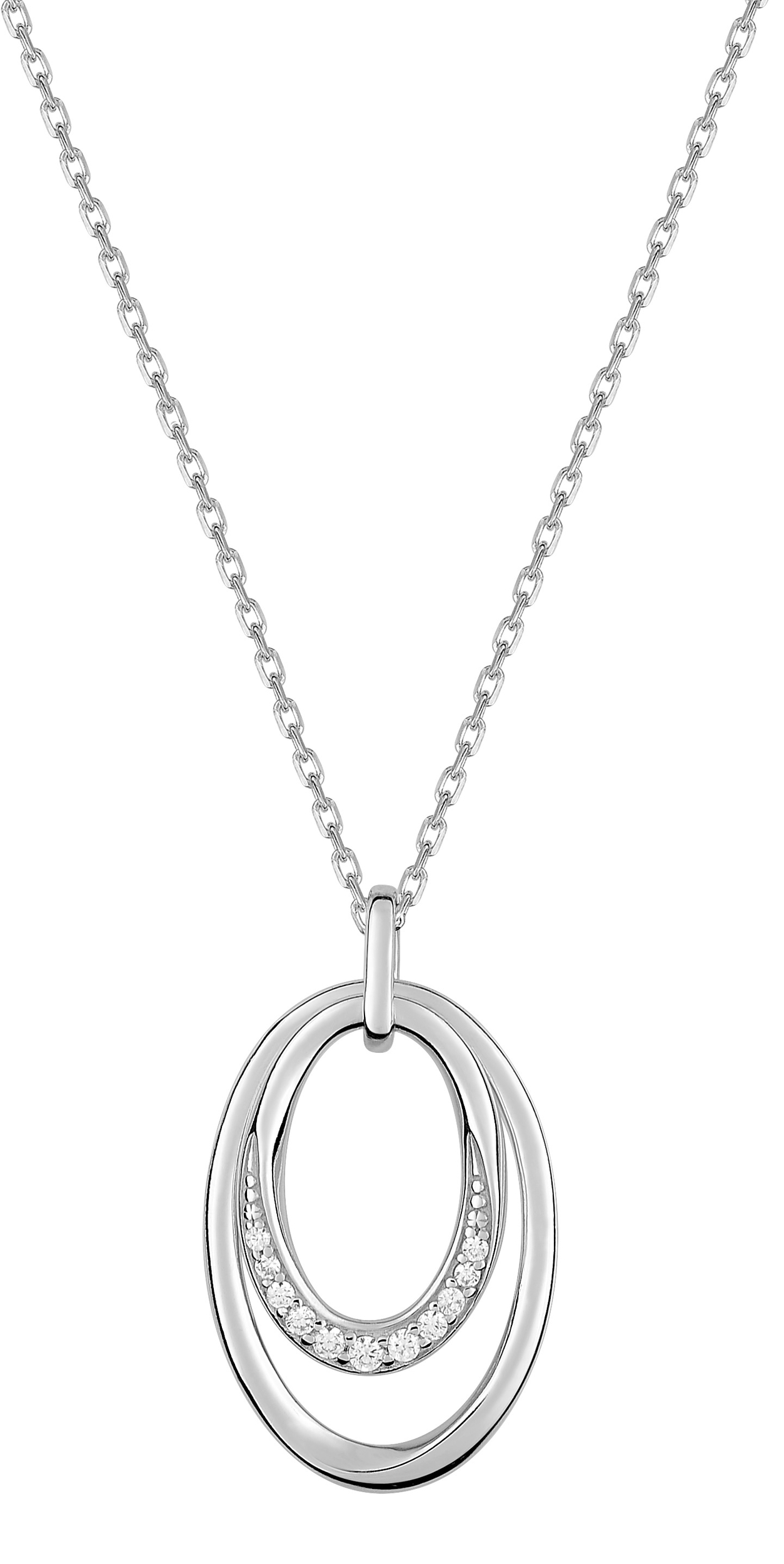 Collier Oxydes de Zirconium & Argent