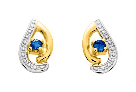 Boucles d\'oreilles Oxydes de Zirconium/Rubis/Saphir/Emeraude Or 18 Carats