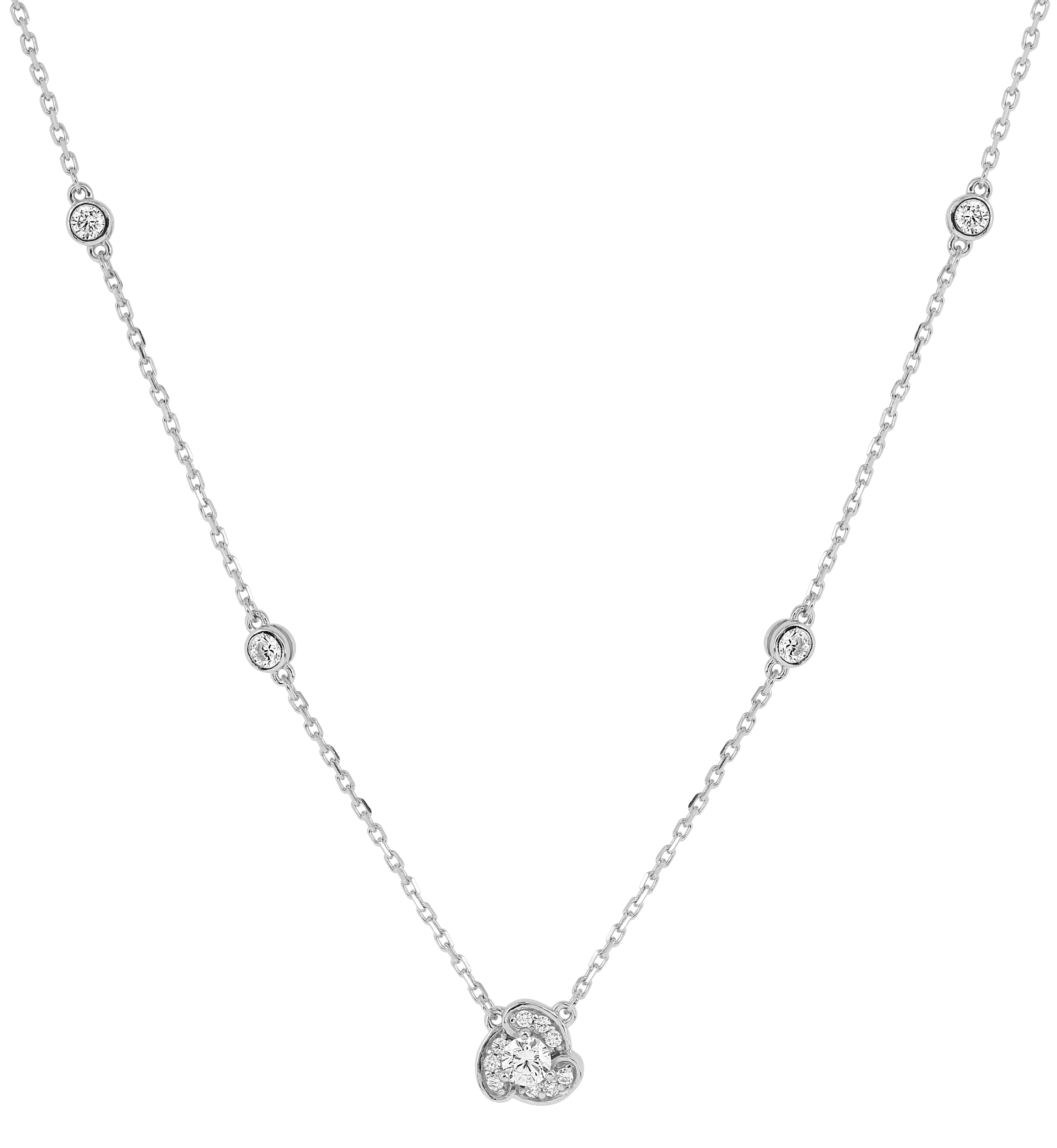 Collier Oxydes de Zirconium & Argent