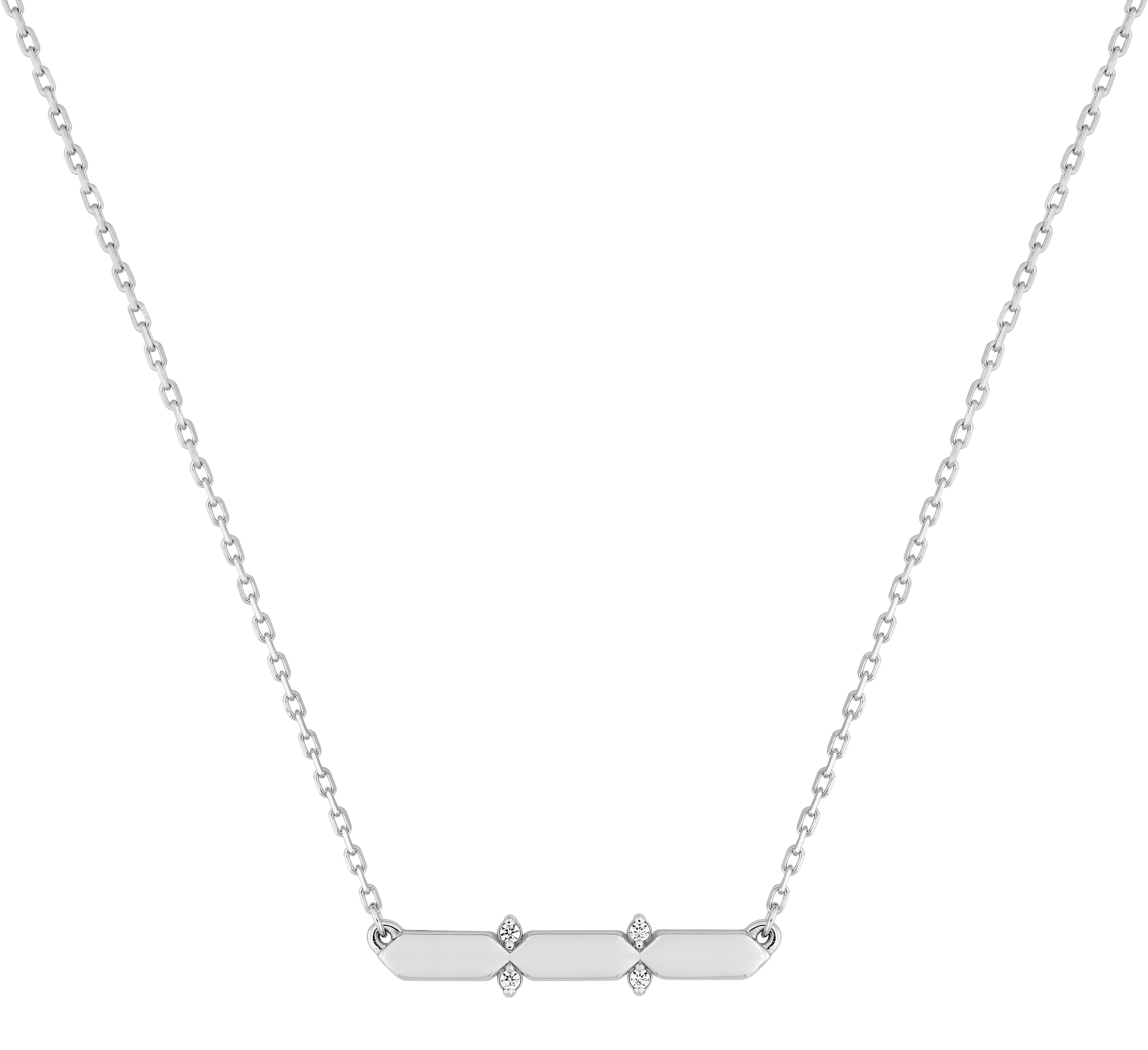 Collier Oxydes de Zirconium & Argent