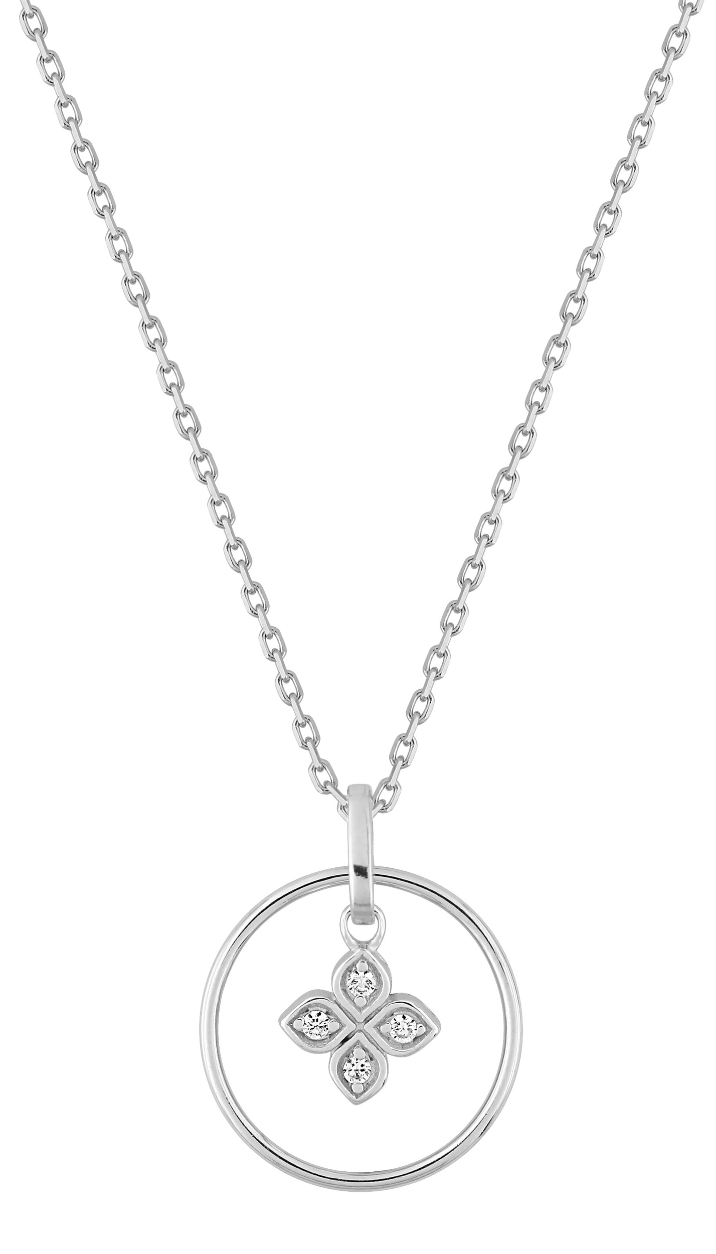 Collier Oxydes de Zirconium & Argent