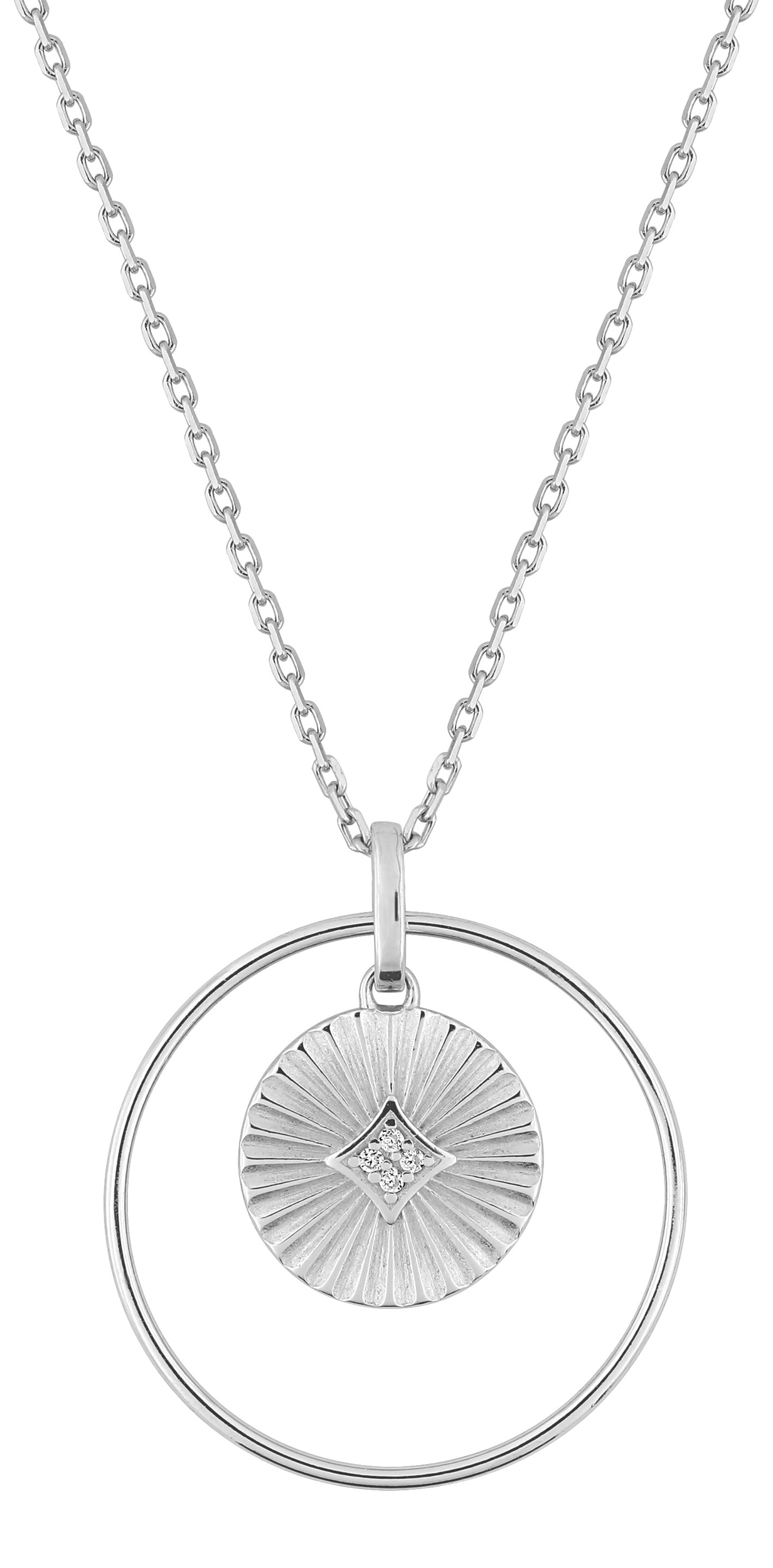 Collier Oxydes de Zirconium & Argent