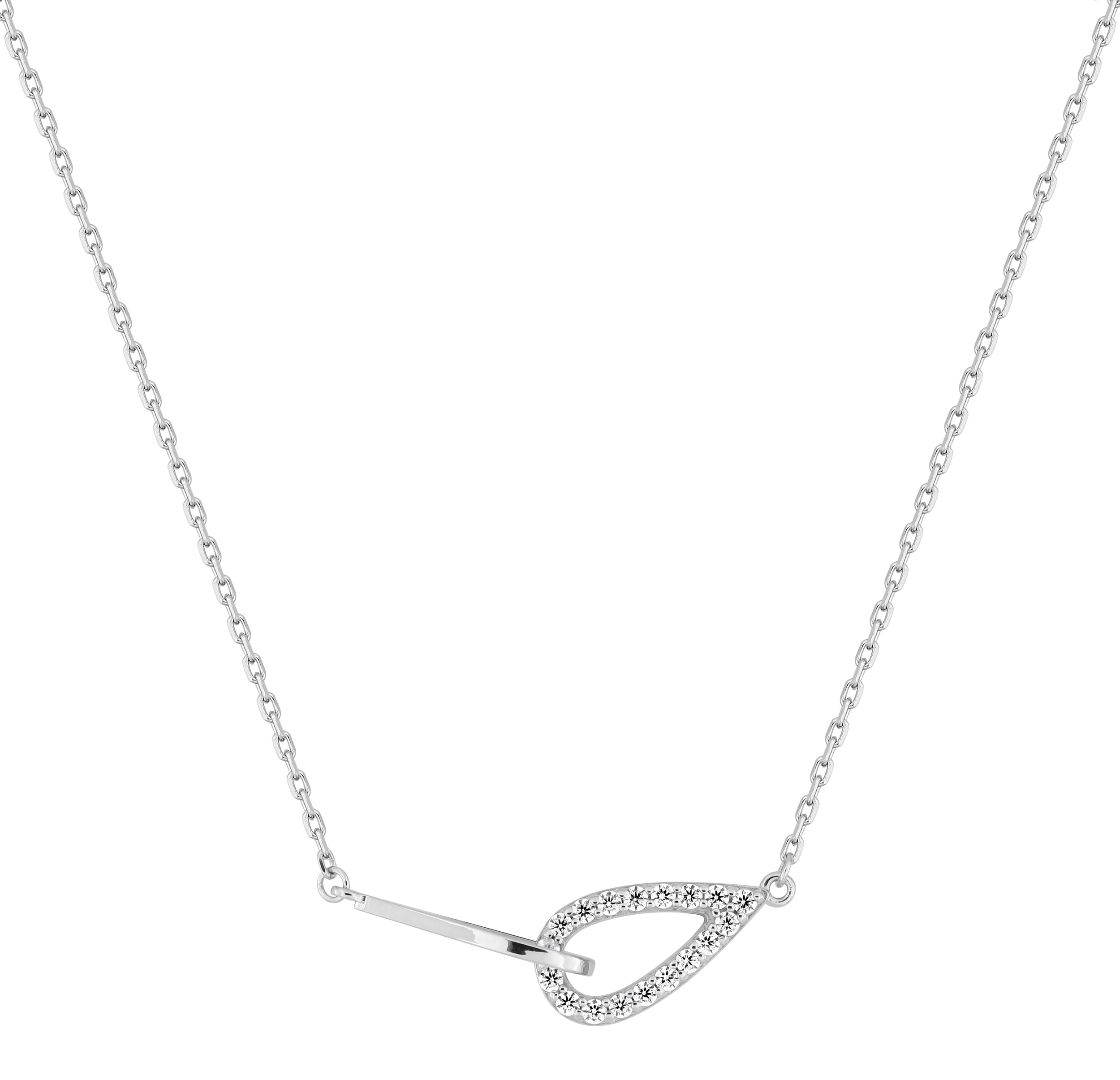 Collier Oxydes de Zirconium & Argent