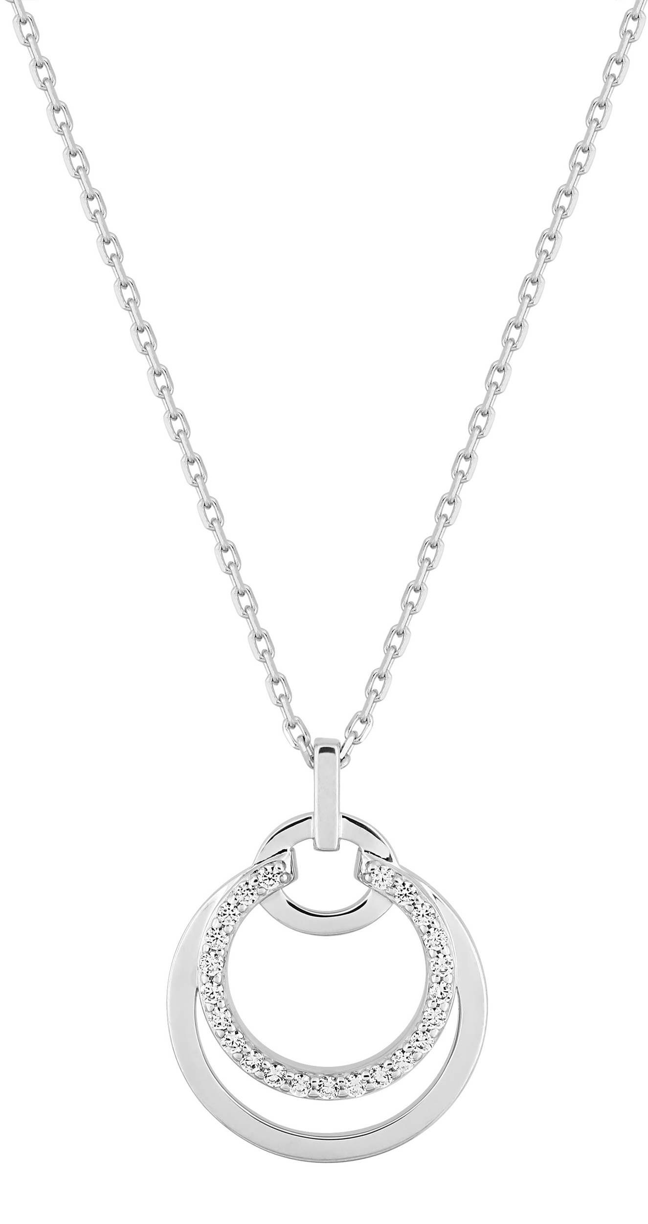 Collier Oxydes de Zirconium & Argent