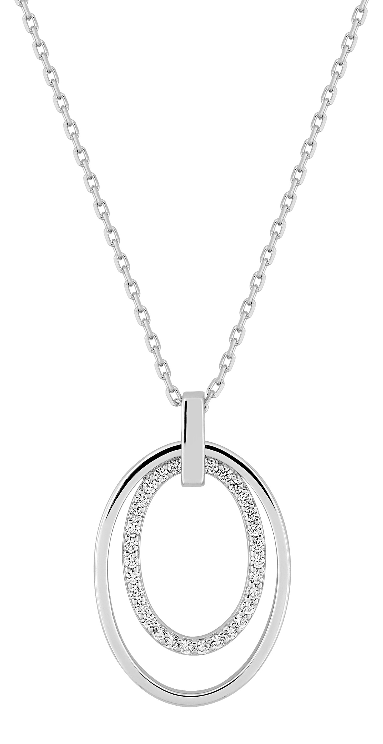 Collier Oxydes de Zirconium & Argent