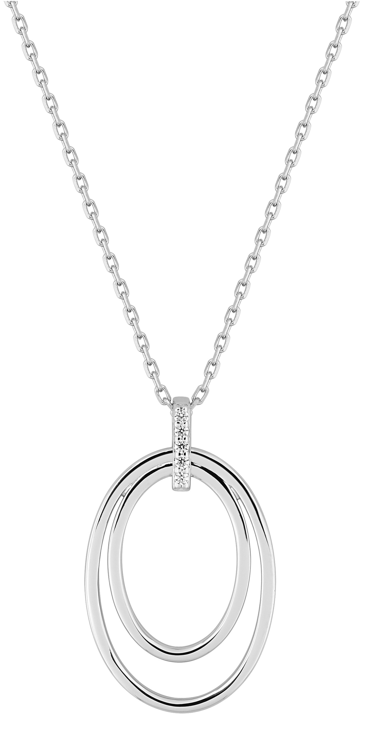 Collier Oxydes de Zirconium & Argent