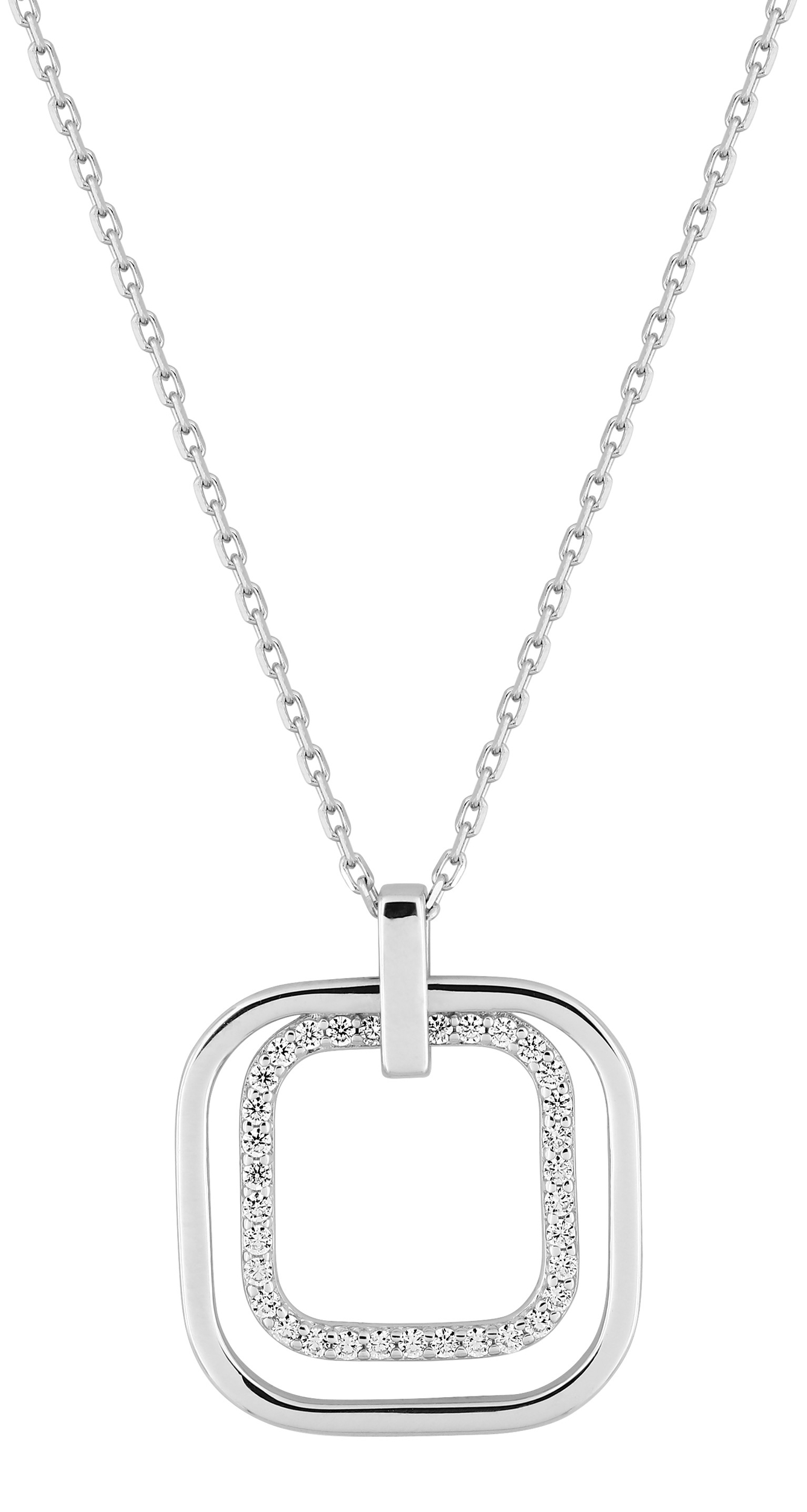 Collier Oxydes de Zirconium & Argent
