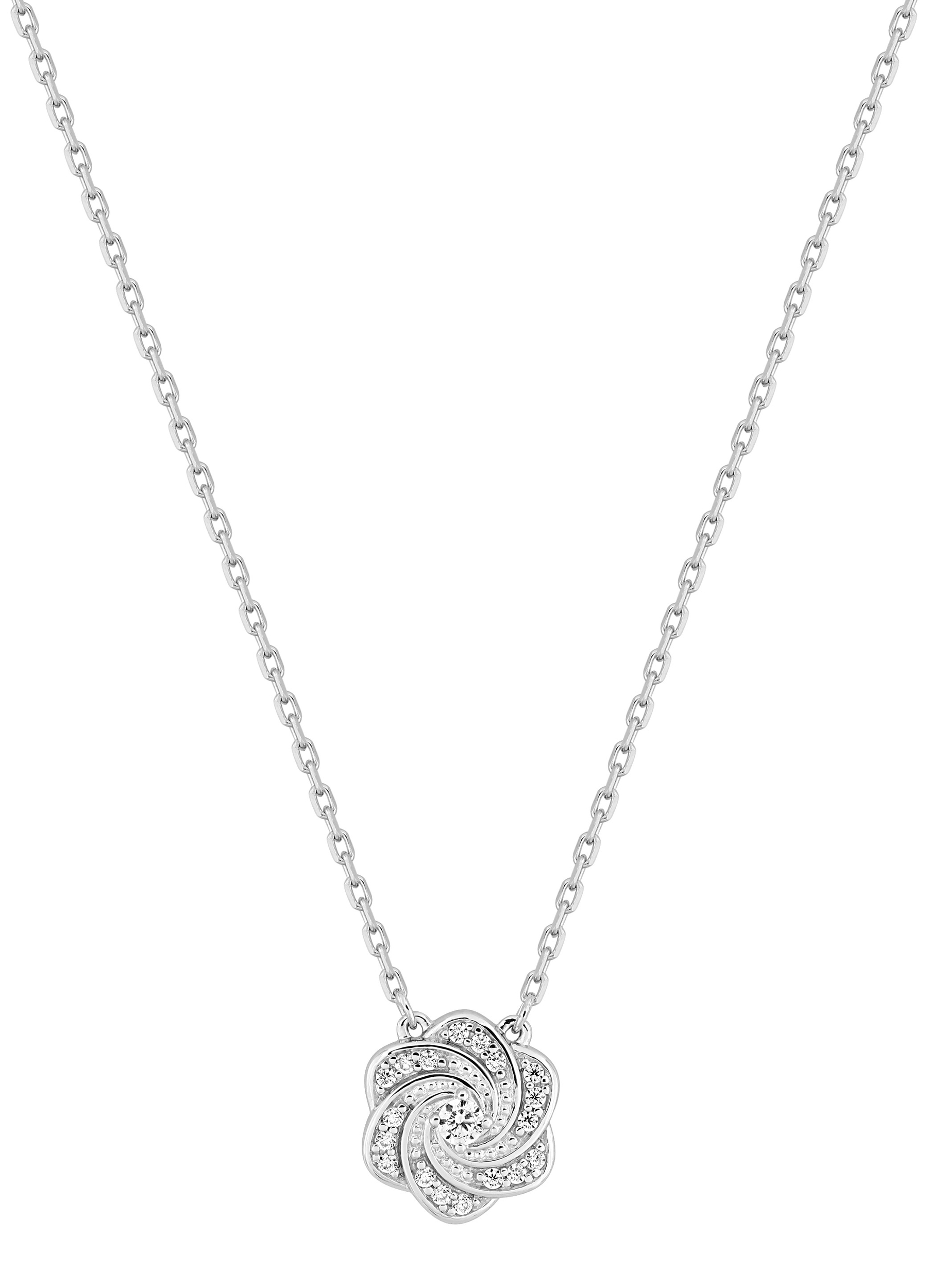 Collier Oxydes de Zirconium & Argent