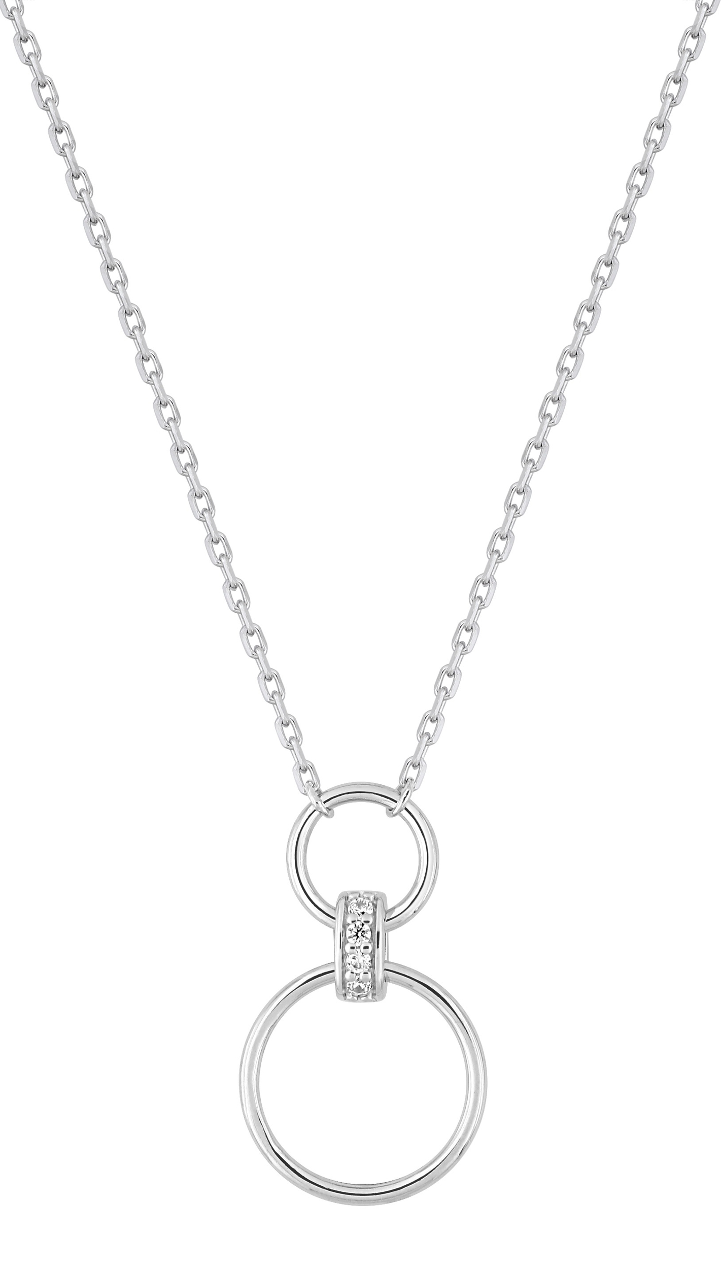 Collier Oxydes de Zirconium & Argent