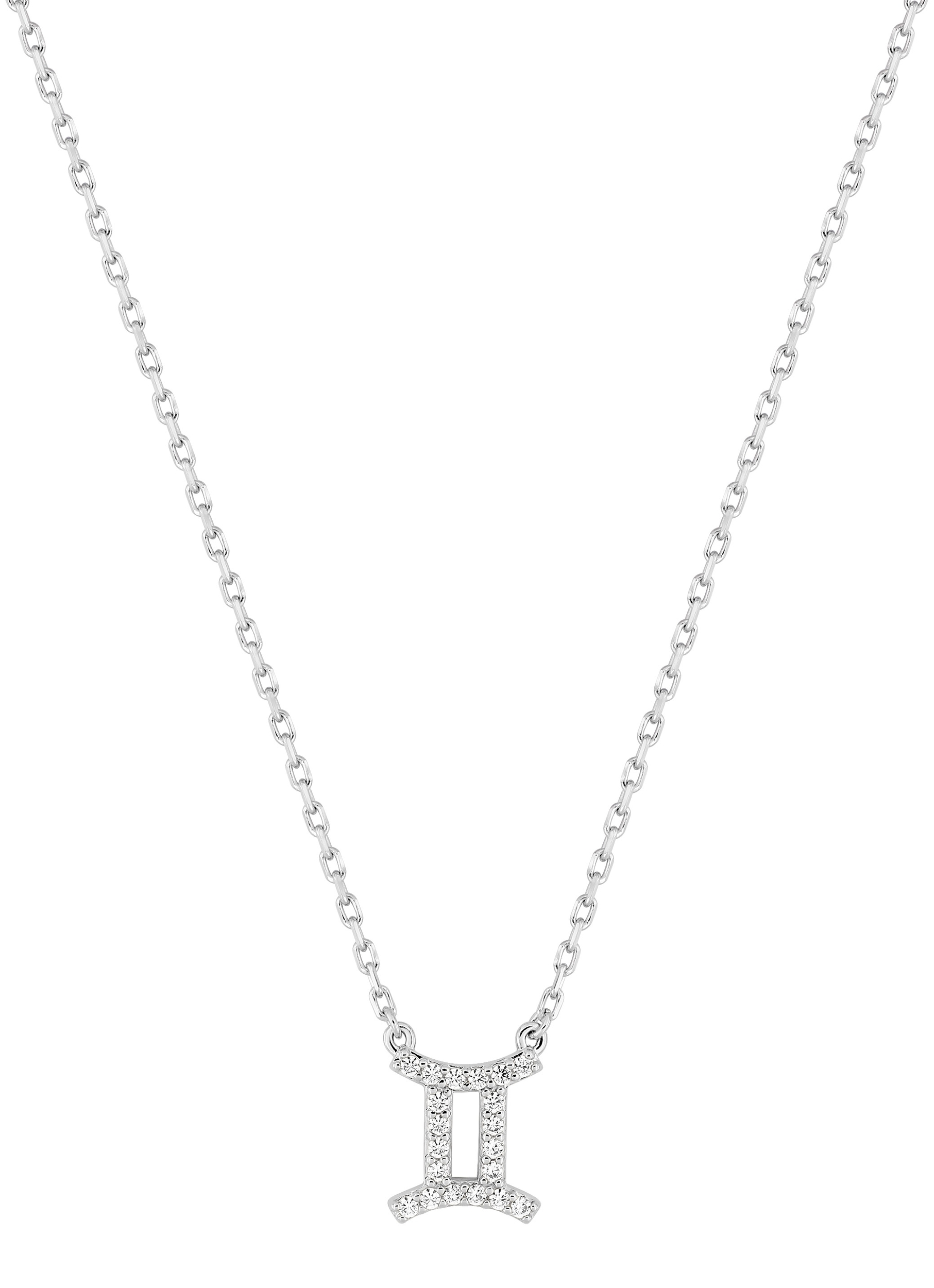 Collier Zodiaque Gémeaux Oxydes de Zirconium & Argent