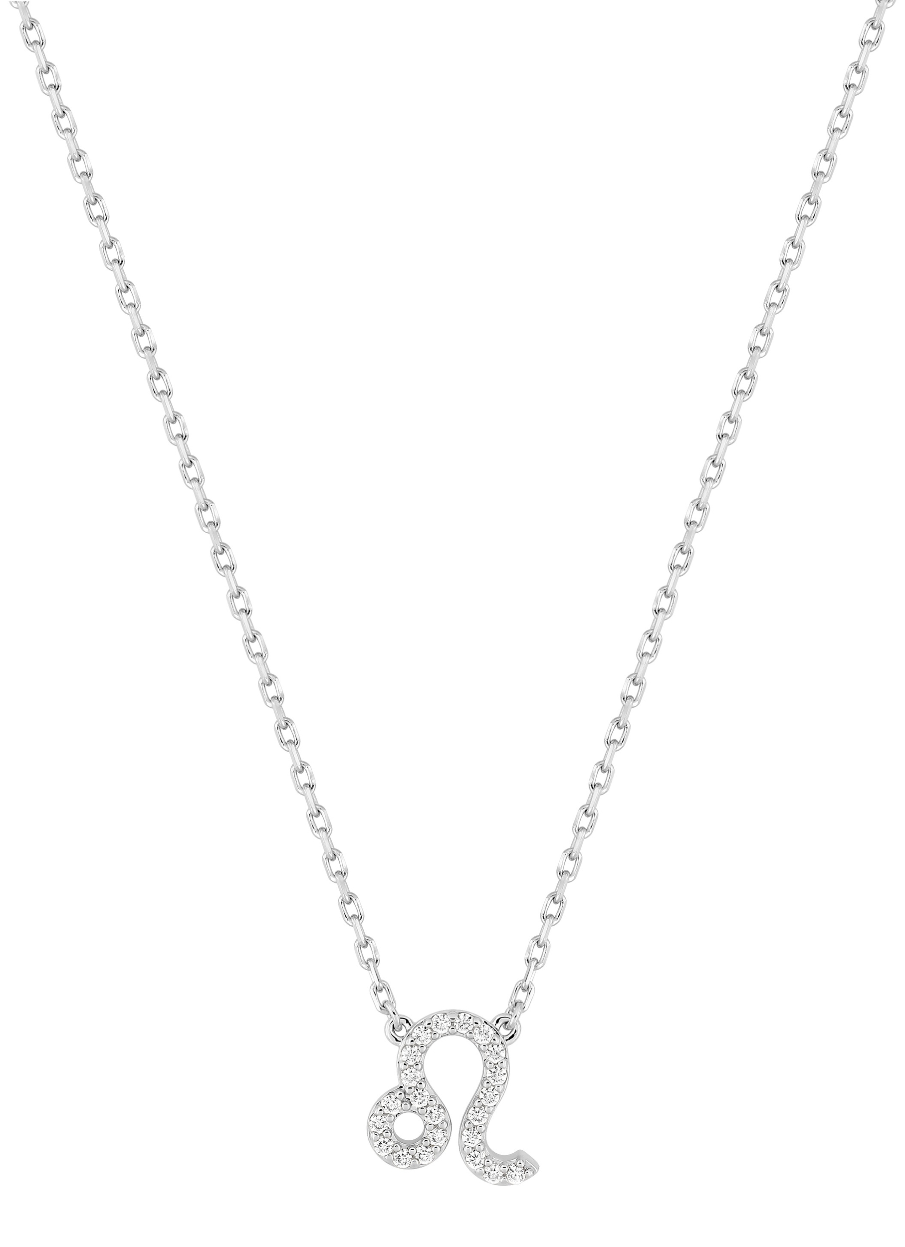 Collier Zodiaque Lion Oxydes de Zirconium & Argent