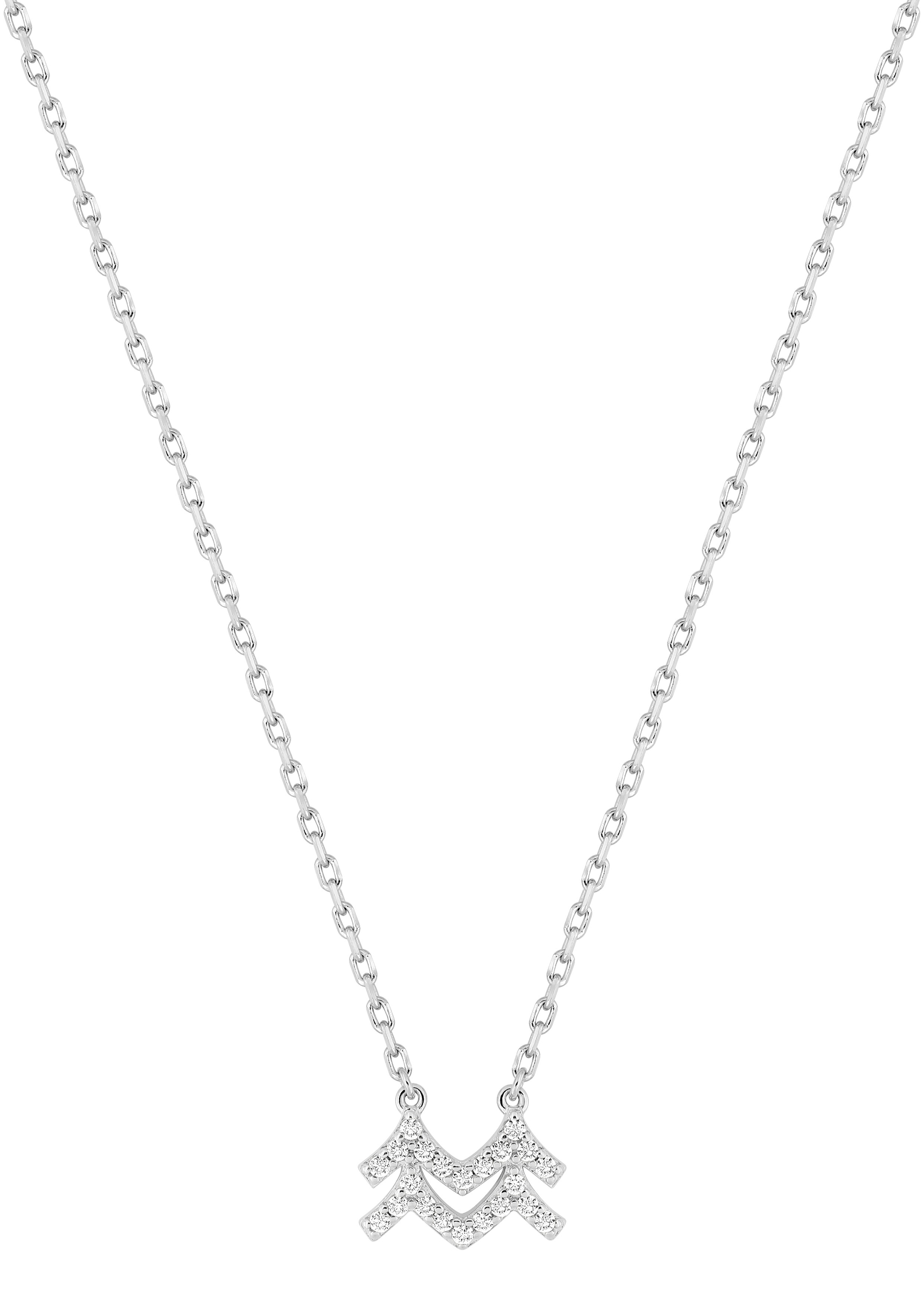 Collier Zodiaque Verseau Oxydes de Zirconium & Argent