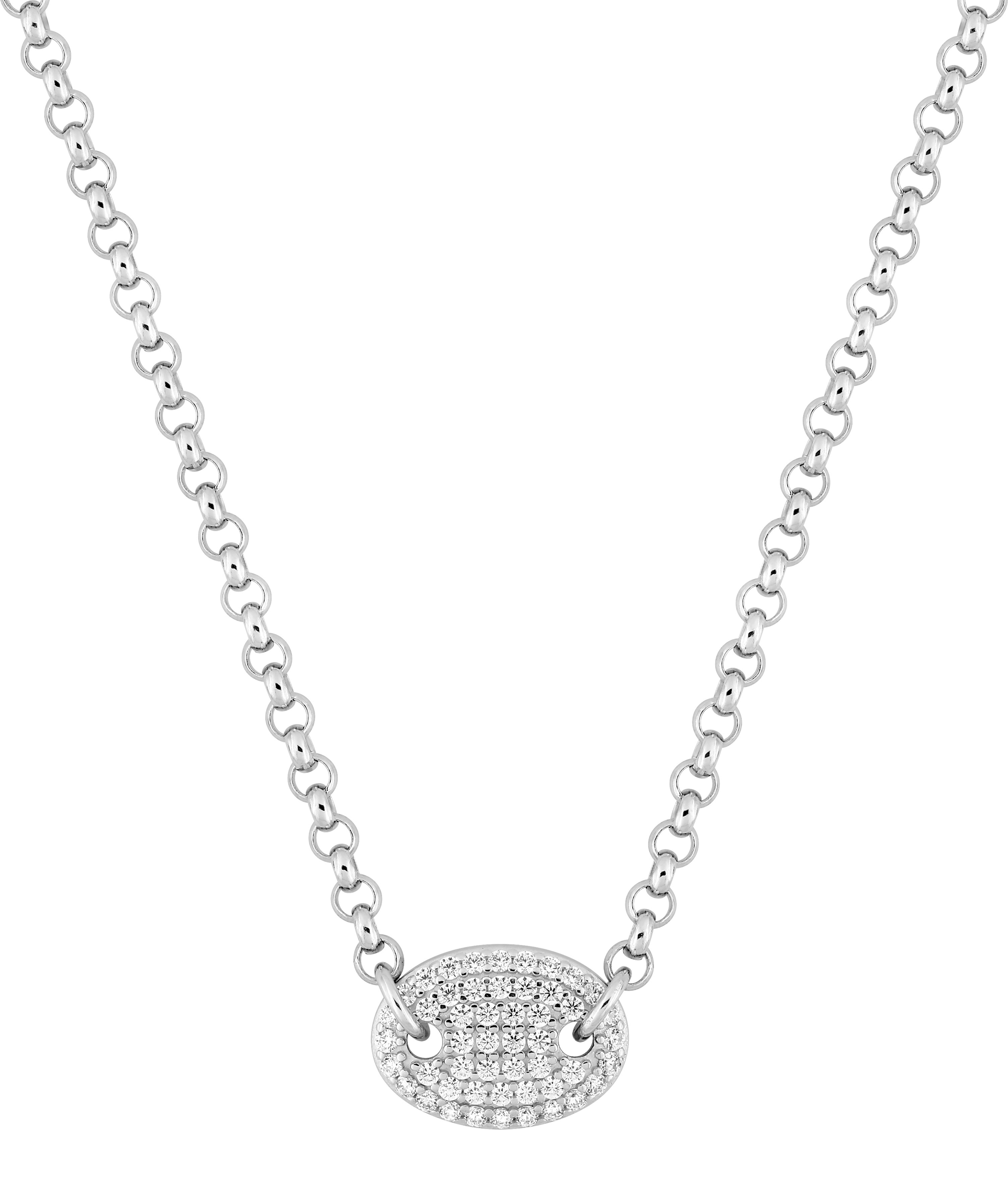 Collier Oxydes de Zirconium & Argent