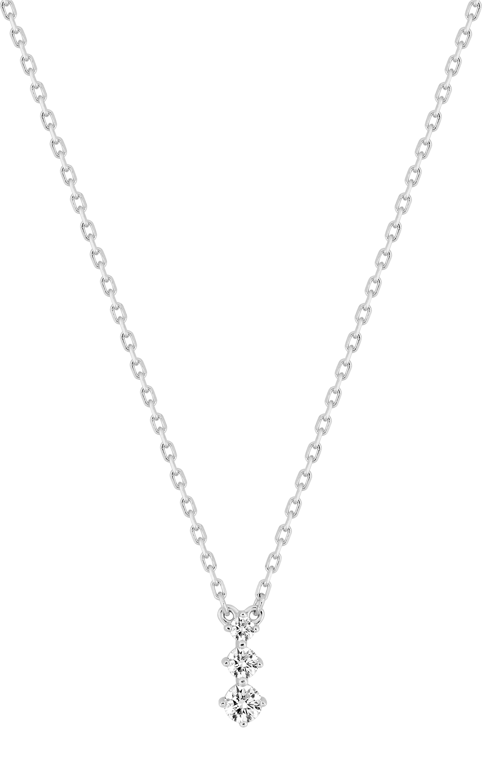 Collier Oxydes de Zirconium & Argent